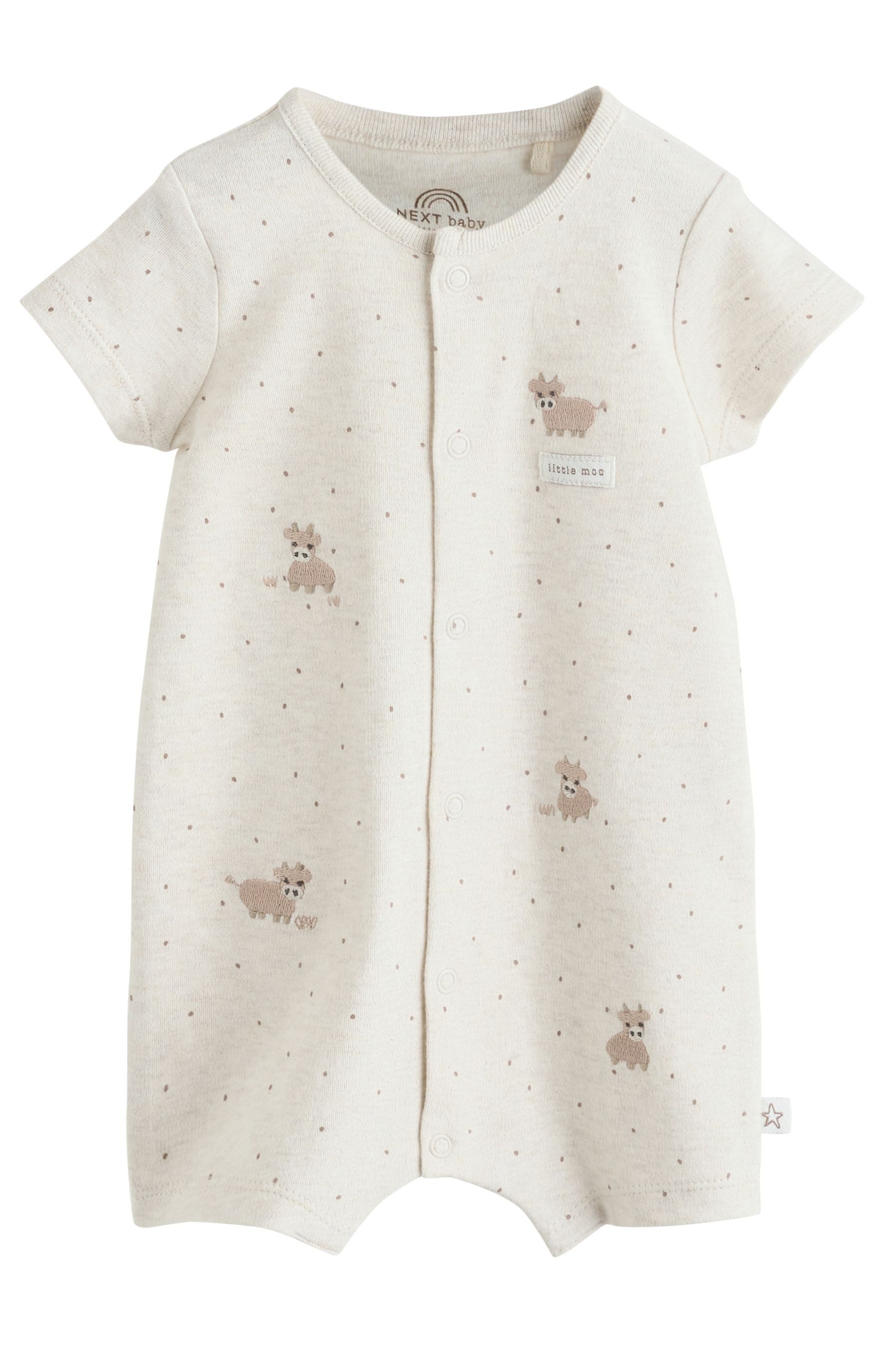 Next Strampler 3er-Pack Baby Strampelanzüge, Hochlandrind Hamish (3-tlg)