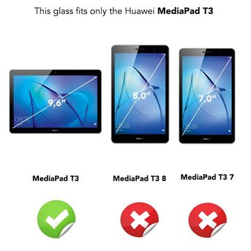 Nalia Schutzfolie Huawei MediaPad T3, Schutzglas