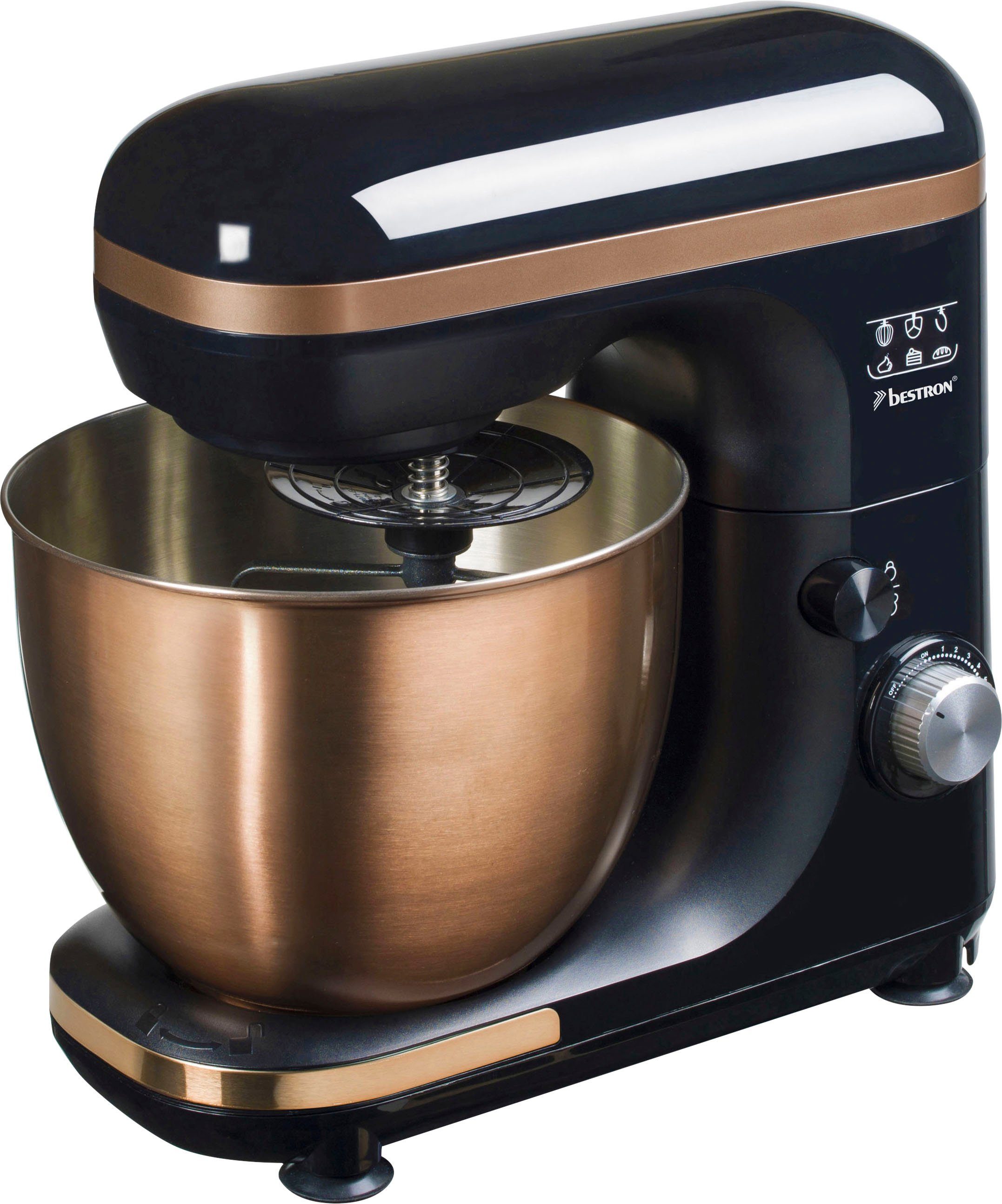 bestron Küchenmaschine AKM900CO, 1000 W, 5 l Schüssel ...