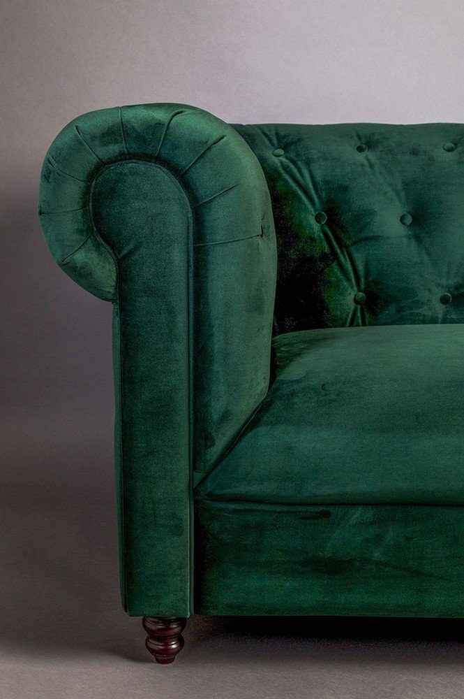 2 Samt b Sitzer grün cm 2-Sitzer Sofa 186 Chester living daslagerhaus