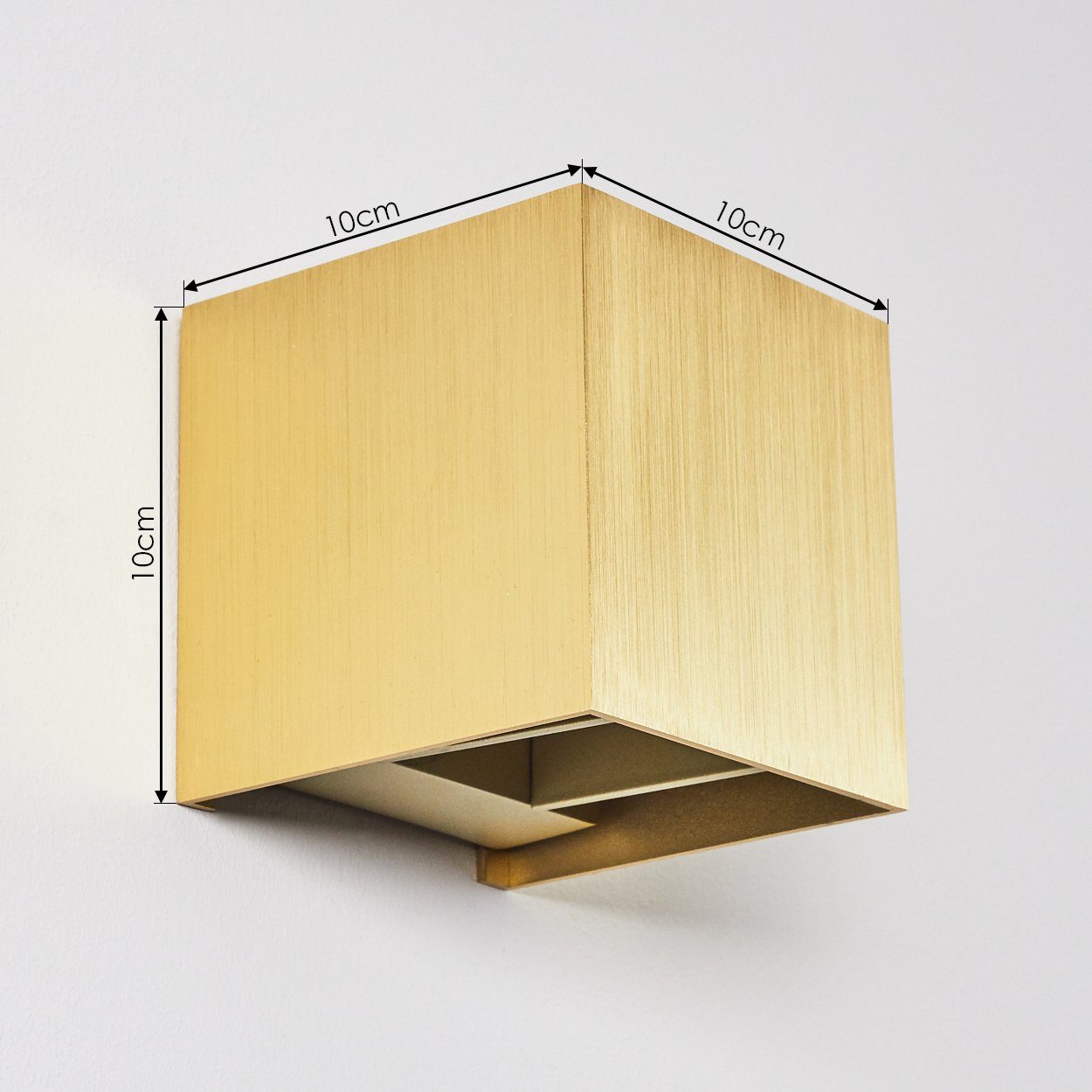 hofstein Wandleuchte Lichteffekt Wand Lampe Flur Strahler goldfarben Wohn Schlaf Zimmer – Bild 4 von 5