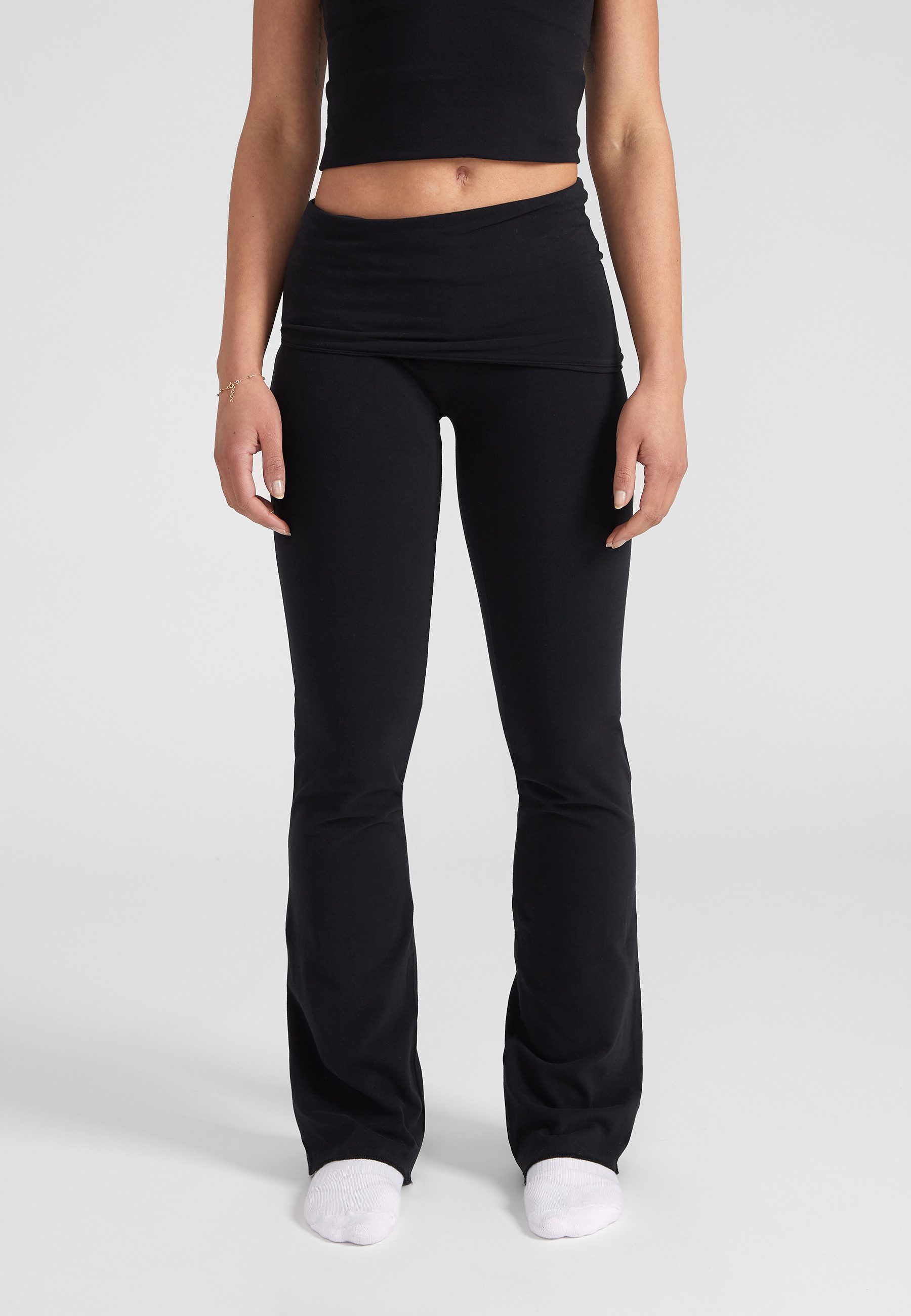 Style Republic Yogahose Freizeithose mit Foldover-Bund
