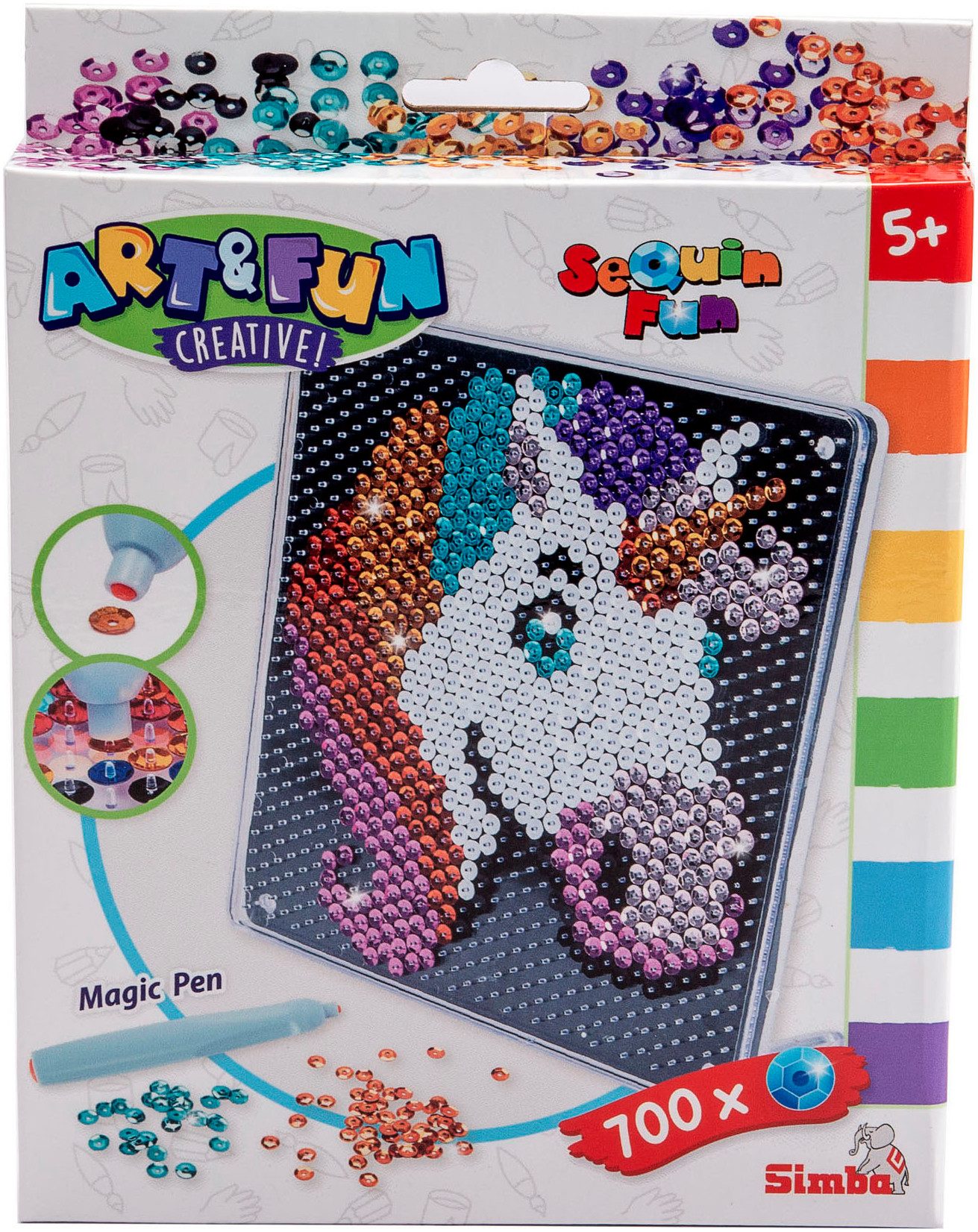 SIMBA Kreativset Art&Fun, Sequin Einhorn