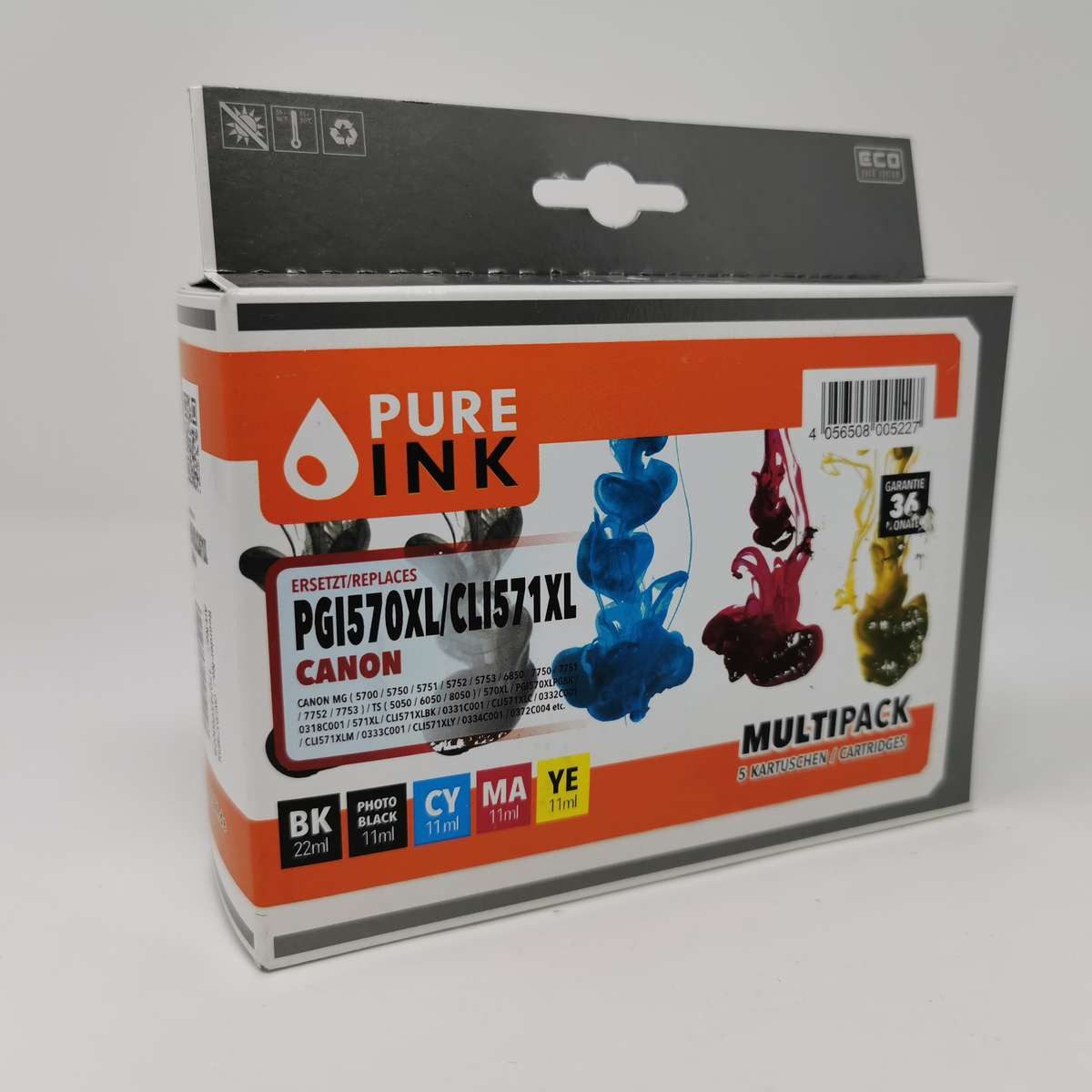 Pure Ink Pure Ink Tintenpatrone Multipack ersetzt Canon PGI570XL/CLI571XL Tintenpatrone