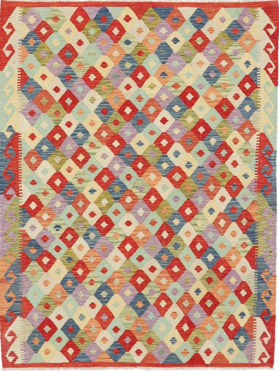 Orientteppich Kelim Afghan 150x197 Handgewebter rechteckig, Höhe: Trading, Nain 3 Orientteppich, mm