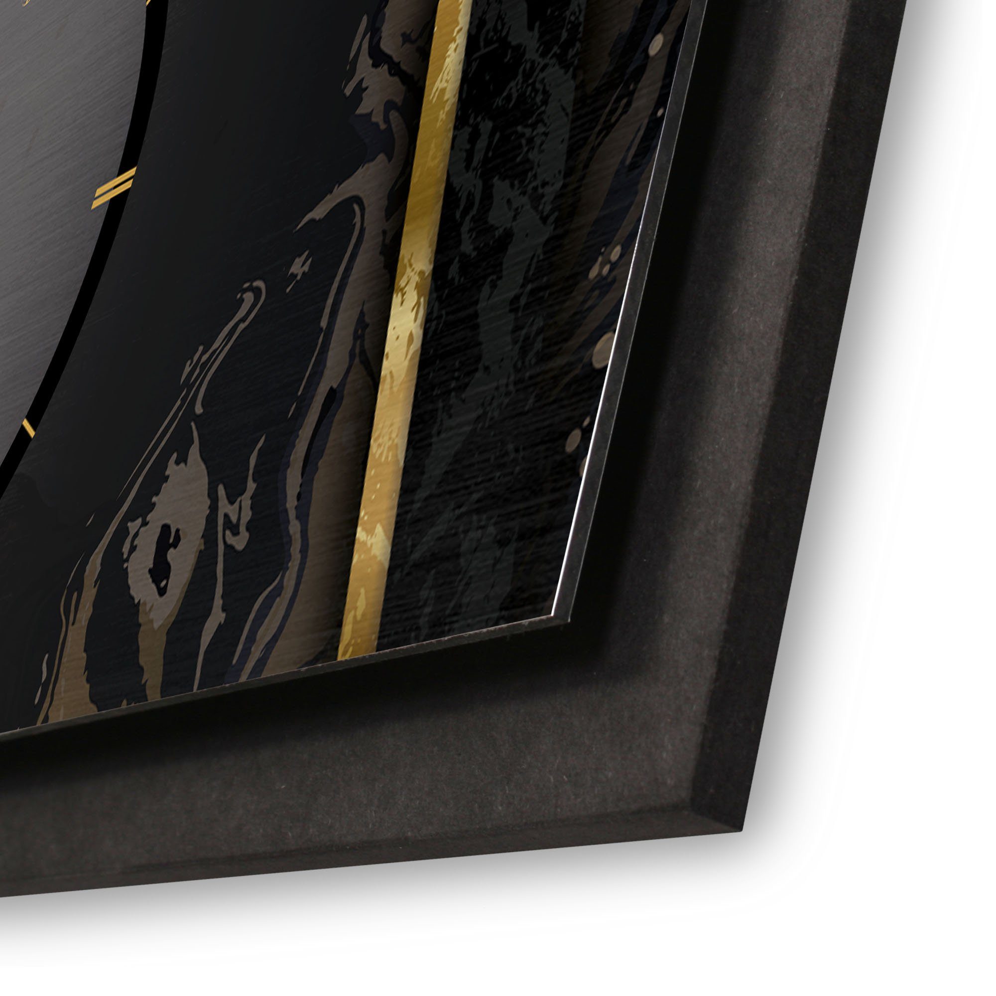 Kreative Feder Wanduhr 3D elegant, Black Quarzuhrwerk; außergewöhnlich, Ticken; Designer-Wanduhr Abstract (ohne oder modern) Funk