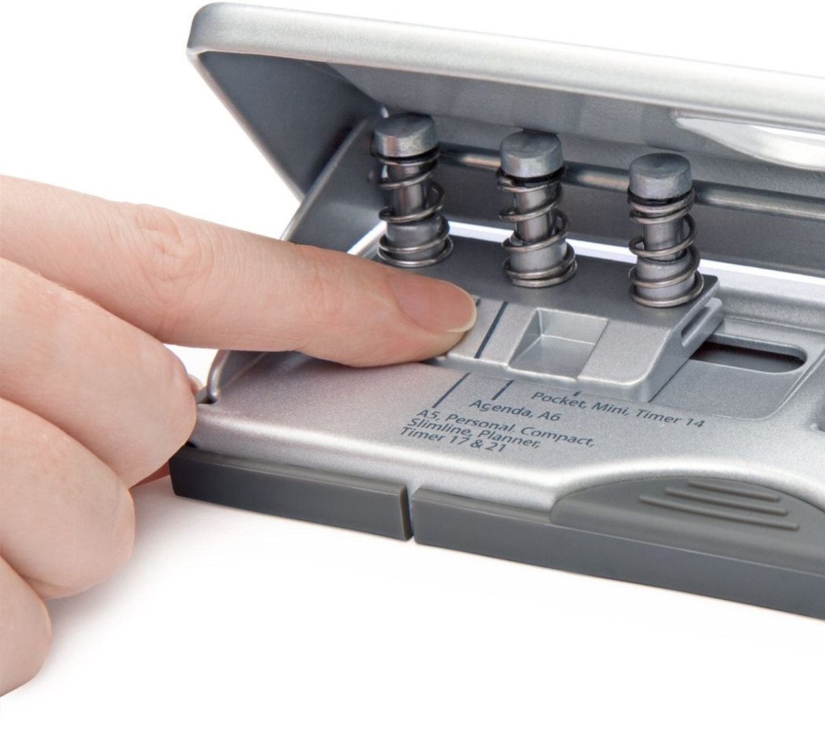 RAPESCO Locher Terminplaner-Locher 6-fach verstellbar Silber