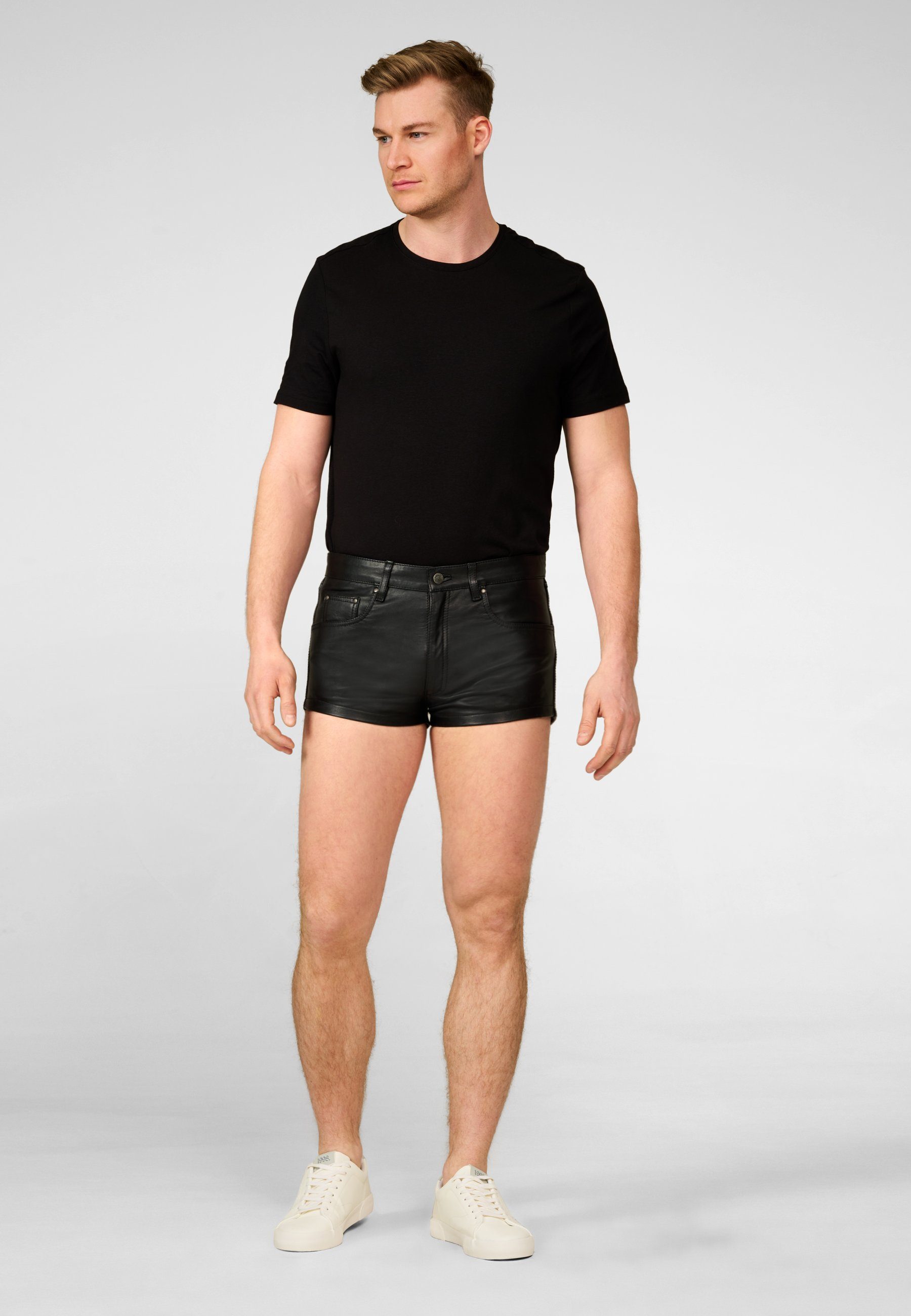 RICANO Lederhose Shorts Ledershorts aus hochwertigem Rindsleder