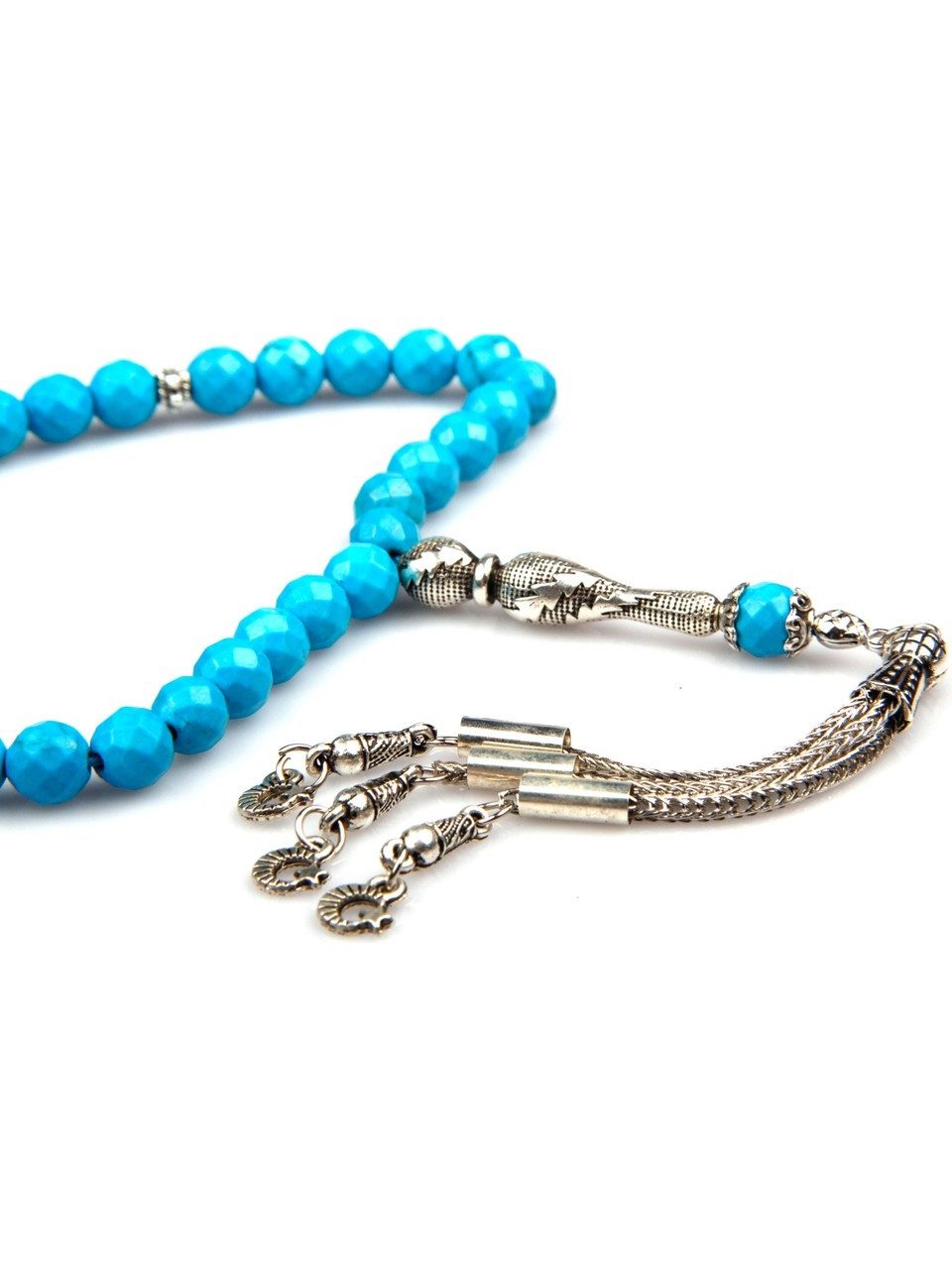 Nisan Ketten und Armband Set, Türkis Naturstein Tasbih – 33 Perlen Gebetske günstig online kaufen
