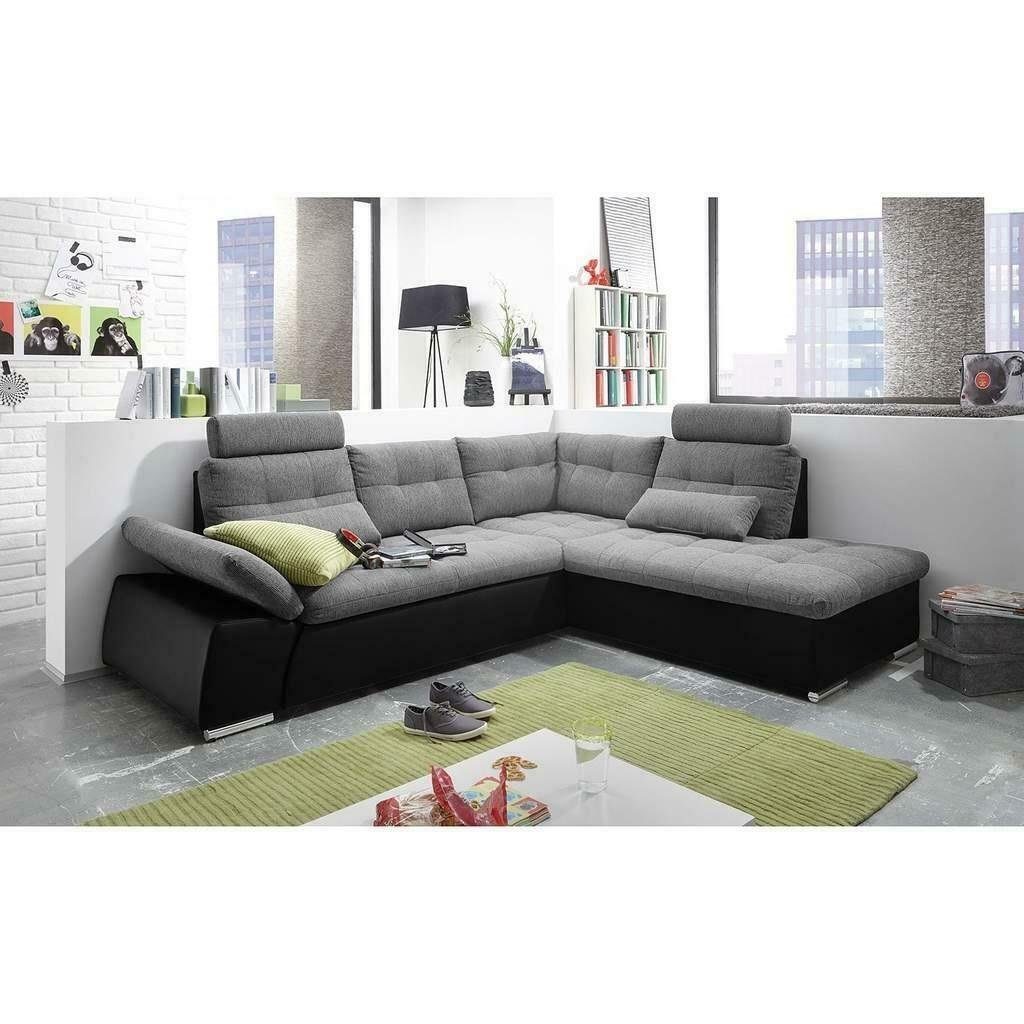 JVmoebel Sofa Ecksofa L-Form Couch ModernTextil Design Sofa in Made Bettfunktion, Europe Polster