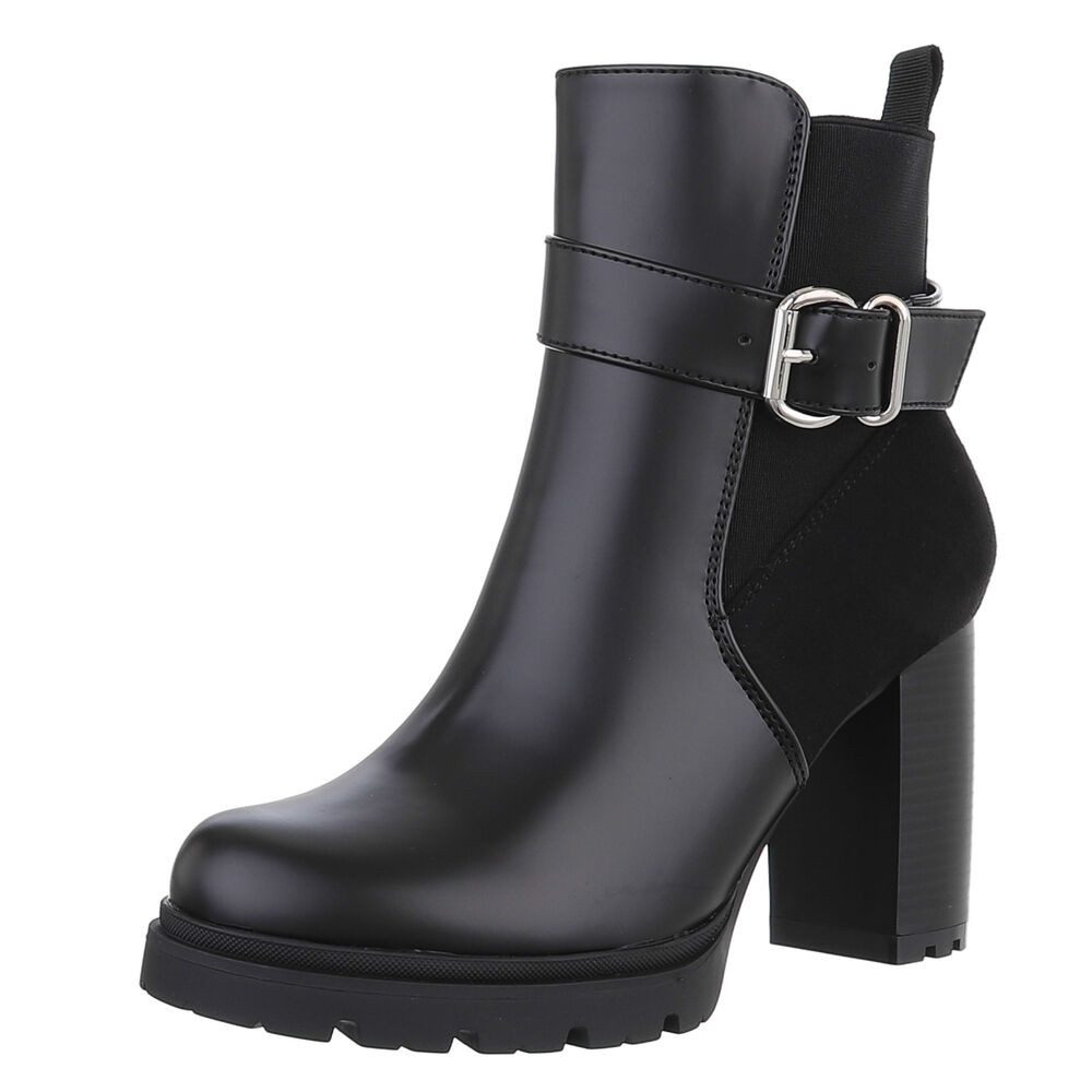 Ital-Design Damen Freizeit High-Heel-Stiefelette (88489425) Blockabsatz günstig online kaufen