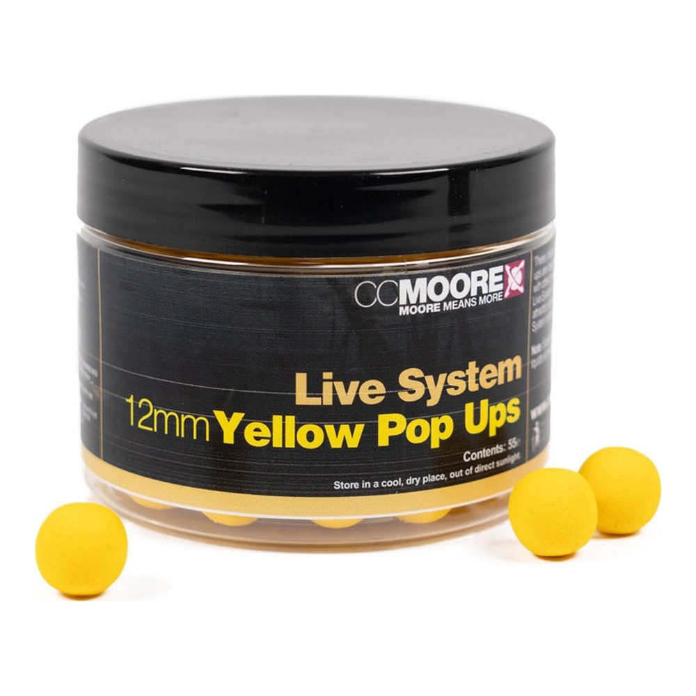 CC Moore Fischboilies Live System Yellow Pop Ups 12mm