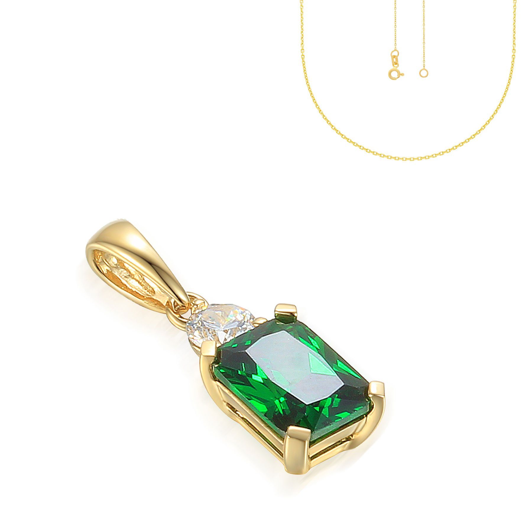 Stella-Jewellery Kettenanhänger 585er Gelbgold Anhänger synth. günstig online kaufen