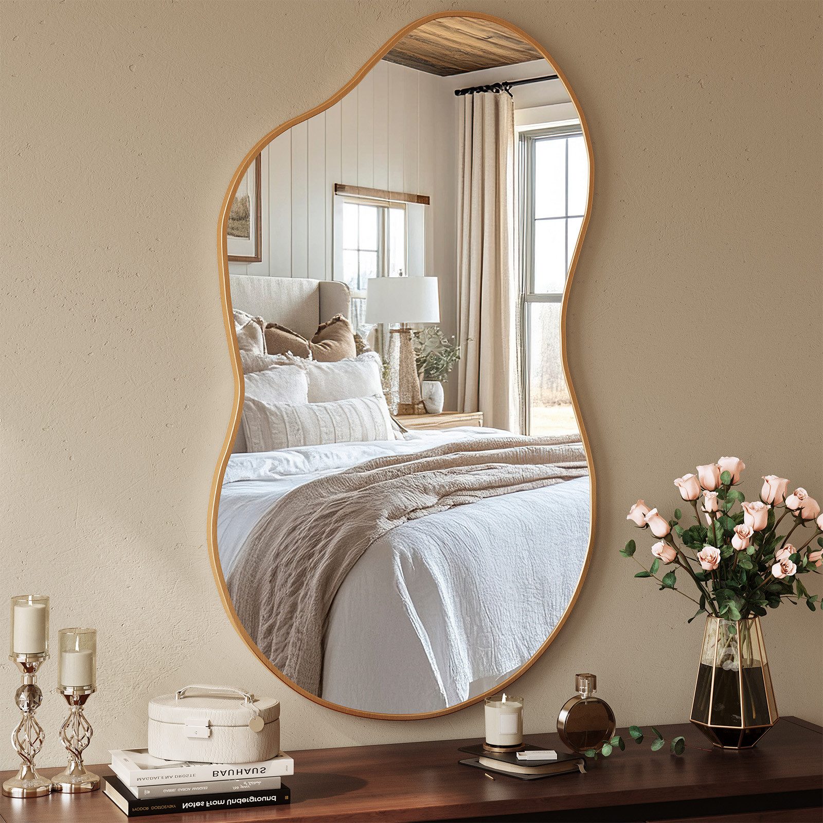 TLGREEN Dekospiegel 66x116cm Wandspiegel, (Wolkenspiegel mit Gehärtetes Gla günstig online kaufen