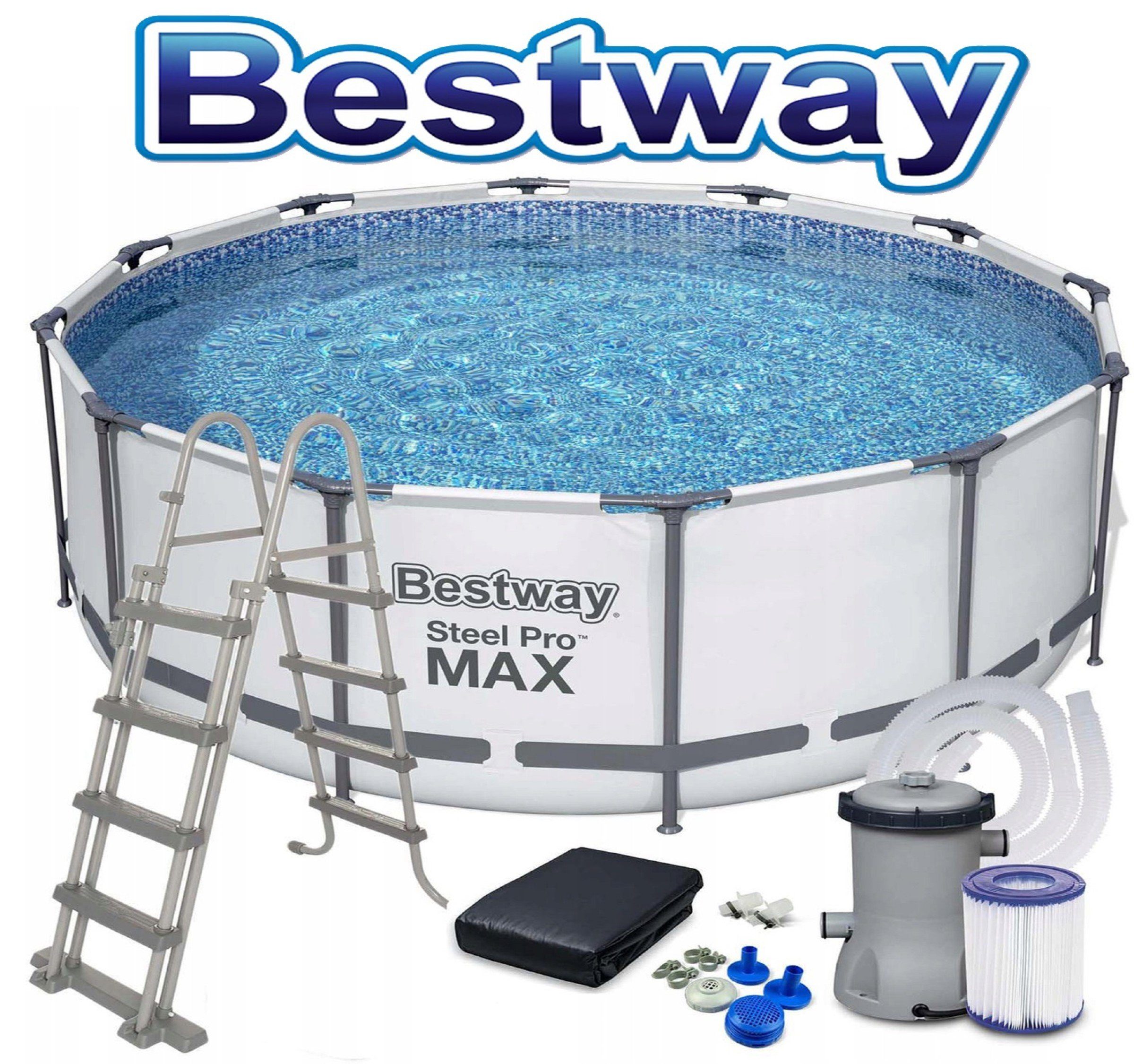 pressiode Rundpool Bestway Steel Pro MAX 366 x 122 cm Bestway Pool 56420  Zubehör