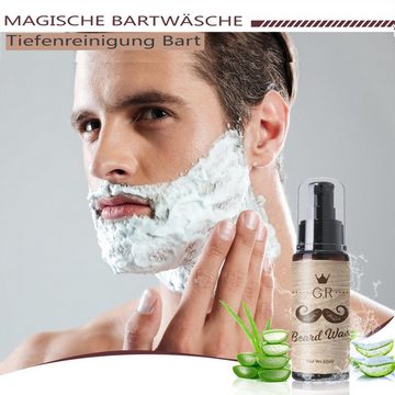 MAEREX Bartpflege-Set, 8-tlg., Bartpflege Geschenk Set für Männer, mit Bartöl, Kämmen, Schneiden und Bartpomade