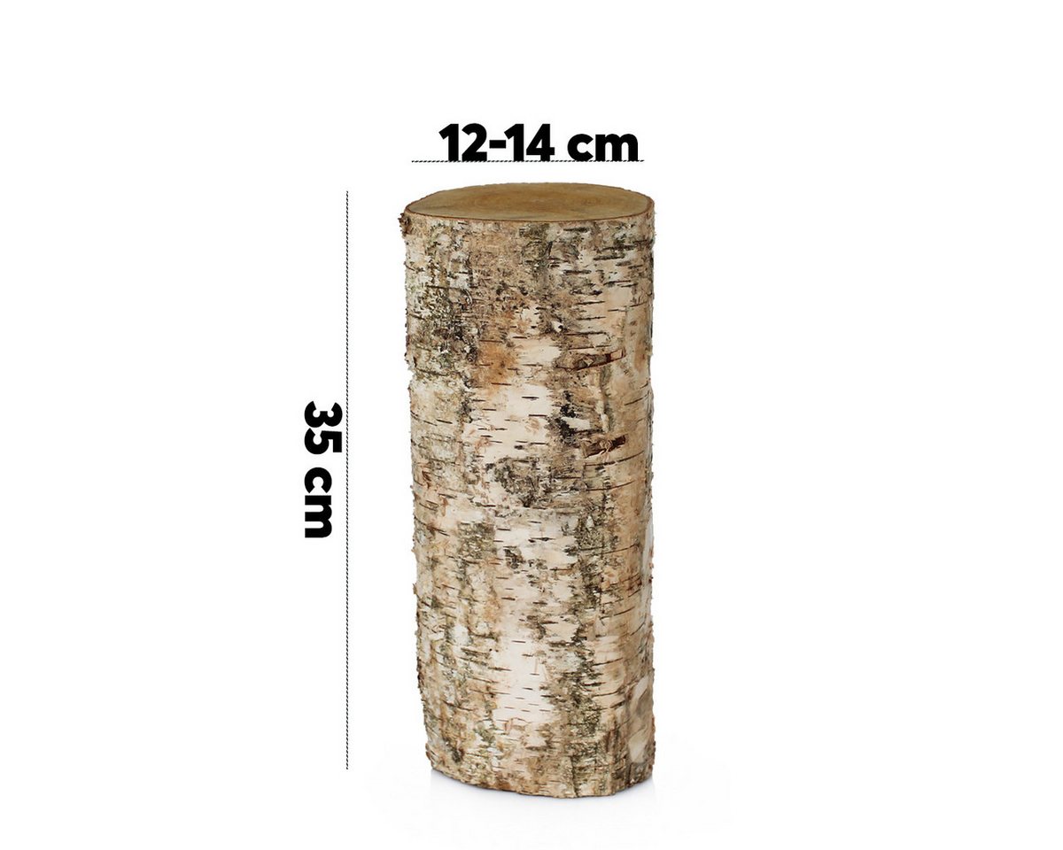 Thumbnail - matches21 HOME & HOBBY Bastelnaturmaterial Birkenstämmchen für Holz-Deko und Bastelholz in Ø 13 x 35 cm, (5-tlg), Birken...