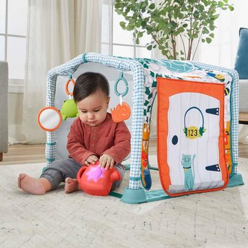 Fisher-Price® Baby Gym 3in1 Kleines Ferienhaus Spieldecke, zum Spielhaus umbaubar; mit Licht und Sound