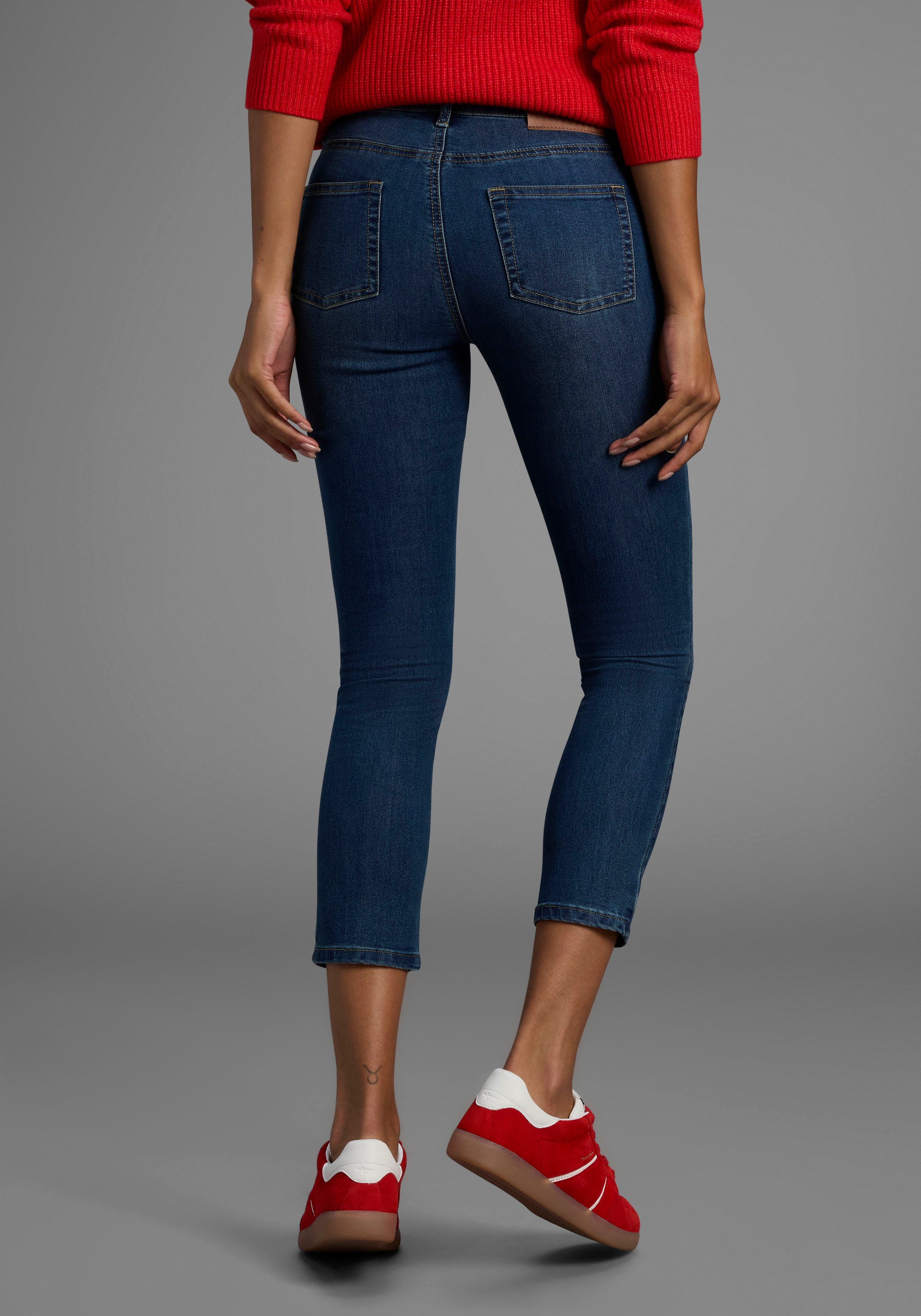 Arizona 7/8-Jeans Shaping eng anliegend, Röhrenjeans, Used-Waschung, High-W günstig online kaufen
