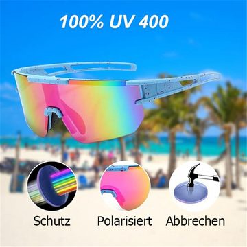 RefinedFlare Sonnenbrille Fahrradbrille Herren Damen Radsportbrille UV-Schutz
