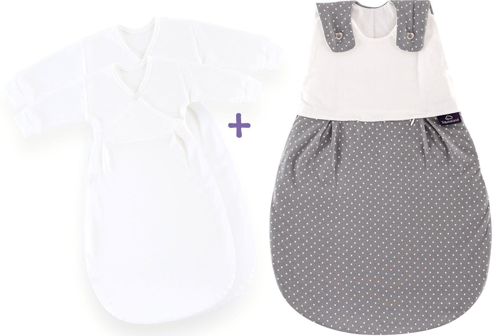 Träumeland Babyschlafsack Set Pünktchen grau (Packung, 3 tlg., 3er-Pack) günstig online kaufen