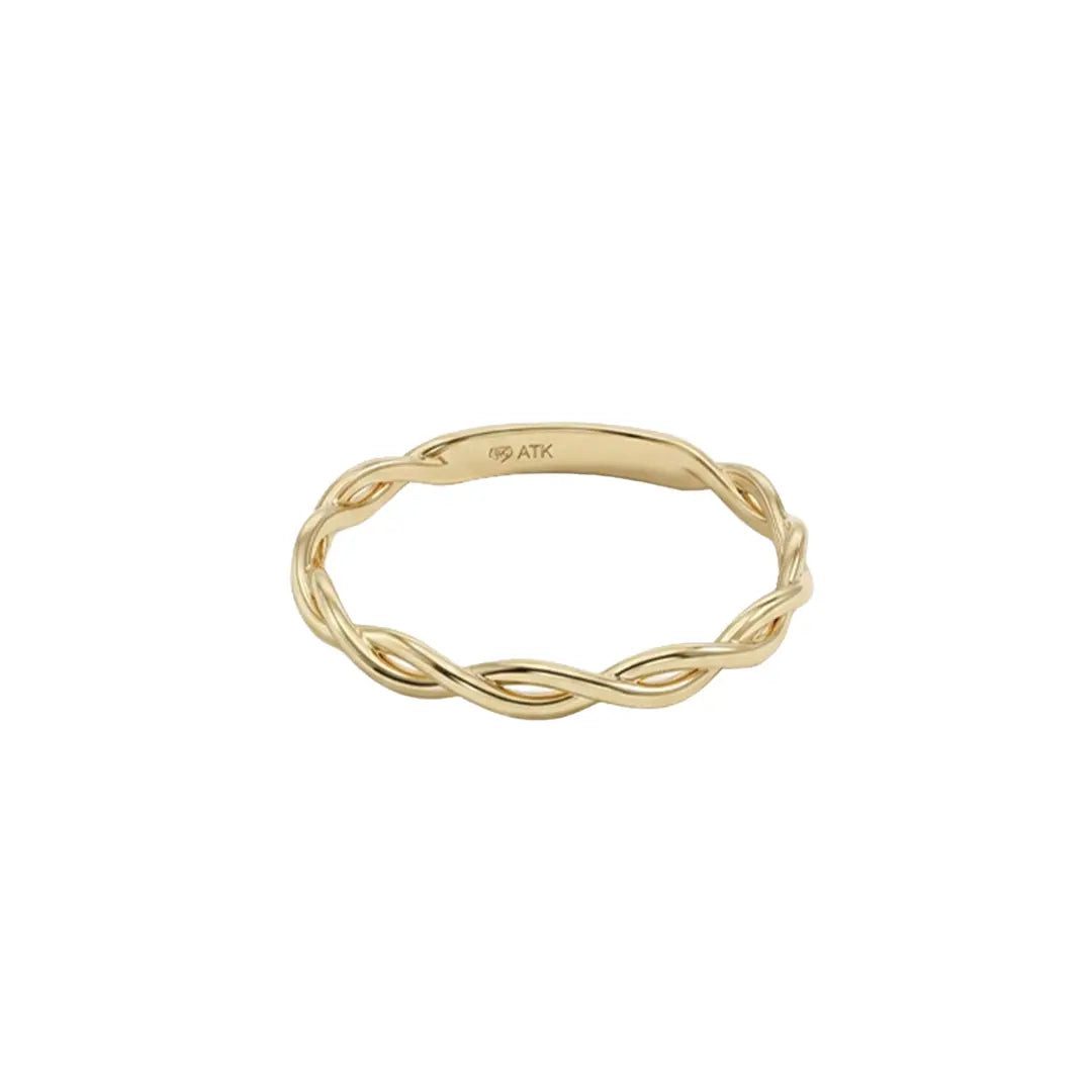 Suzan Gold Goldring 375 Echtgold Twistéra Pure geflochtenes Design