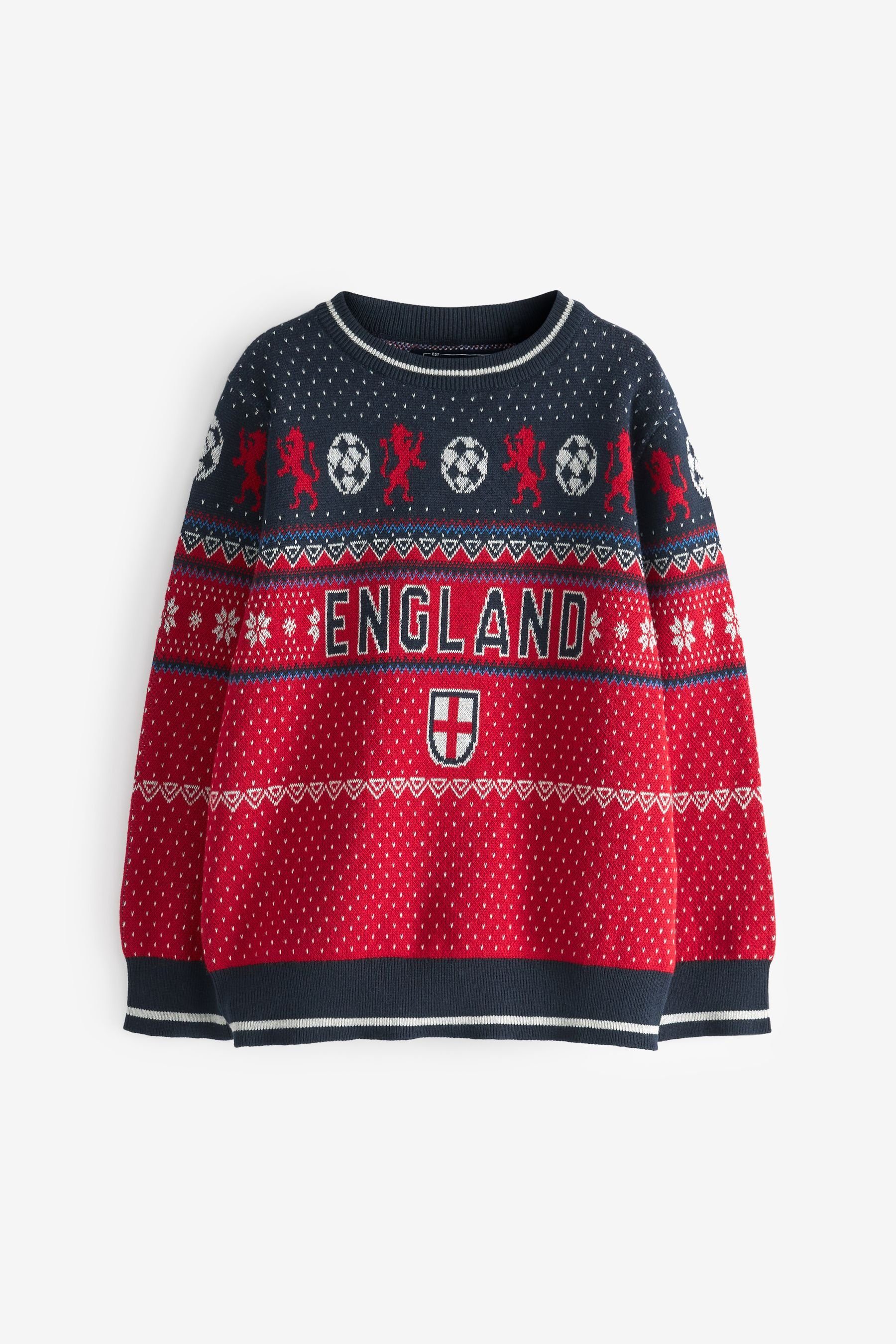 Next Strickpullover Weihnachts-Pullover Englischer Fußball (1-tlg)
