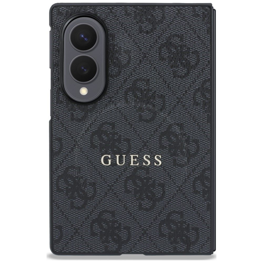 Guess Handyhülle Galaxy Z Fold 8 Case MagSafe Kunstleder rosa braun grau Logo golden 7,6 Zoll, Kantenschutz – Bild 2 von 5