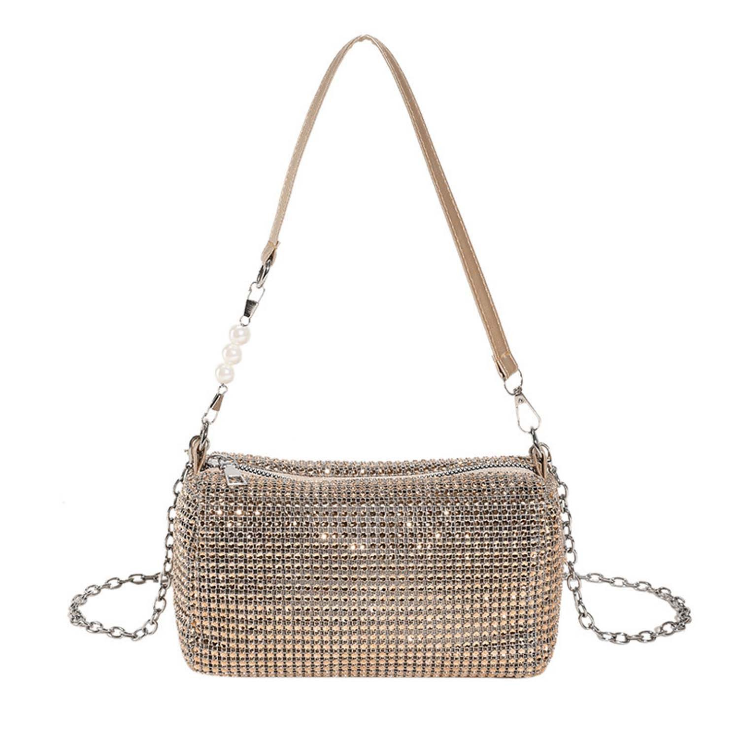 nsihing Clutch Elegante Abendtasche Damen Mit Glitzerndem Design
