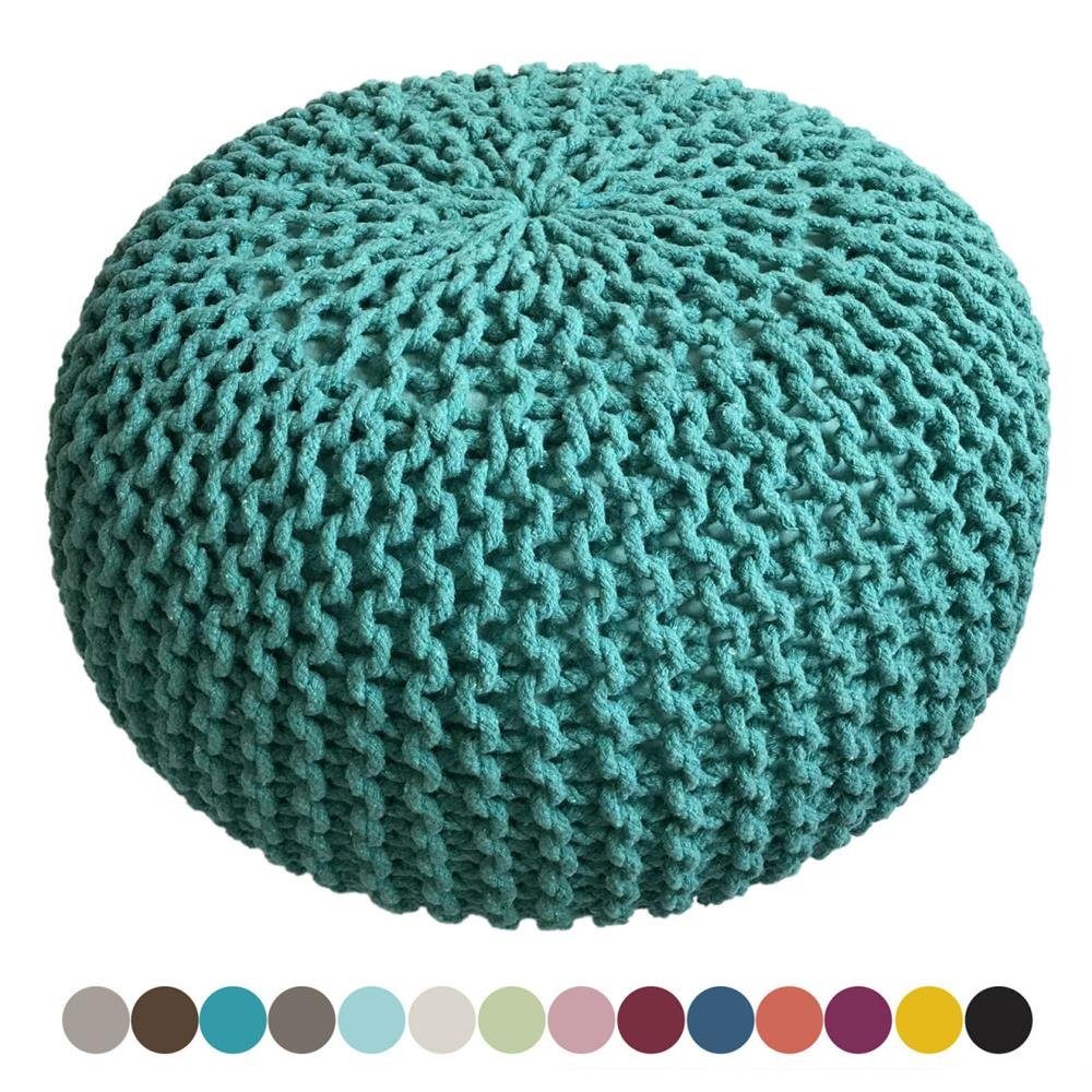 soma Sessel Soma Pouf Ø 55 cm Strickhocker Sitzpouf Sitzpuff Grobstrick-Optik extr, Stuhl Sessel Sitzplatz Sitzmöbel
