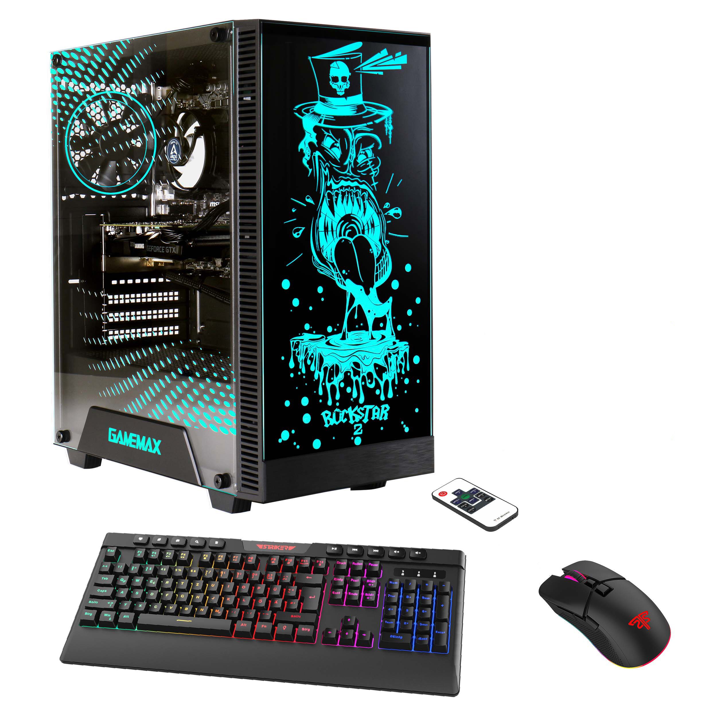 GAMEMAX Rockstar 7320 Gaming-PC (AMD Ryzen 5 5500, RTX 4060, 32 GB RAM, 2000 GB SSD, Luftkühlung, Windows 11)