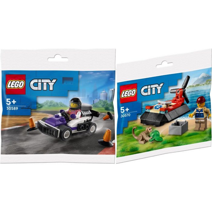 LEGO® Konstruktions-Spielset 2er Set: 30589 Go-Kart-Fahrer - Polybag + Polybag