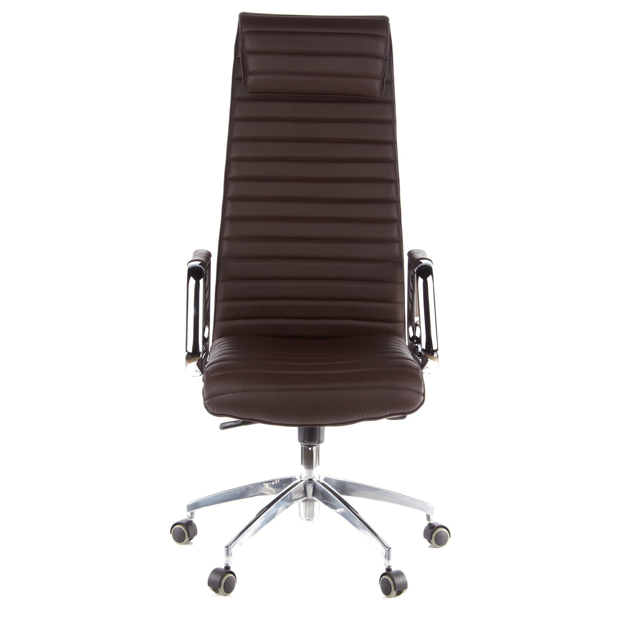 hjh OFFICE Drehstuhl Luxus Chefsessel ASPERA 20 Leder mit Armlehnen (1 St), Bürostuhl ergonomisch Braun
