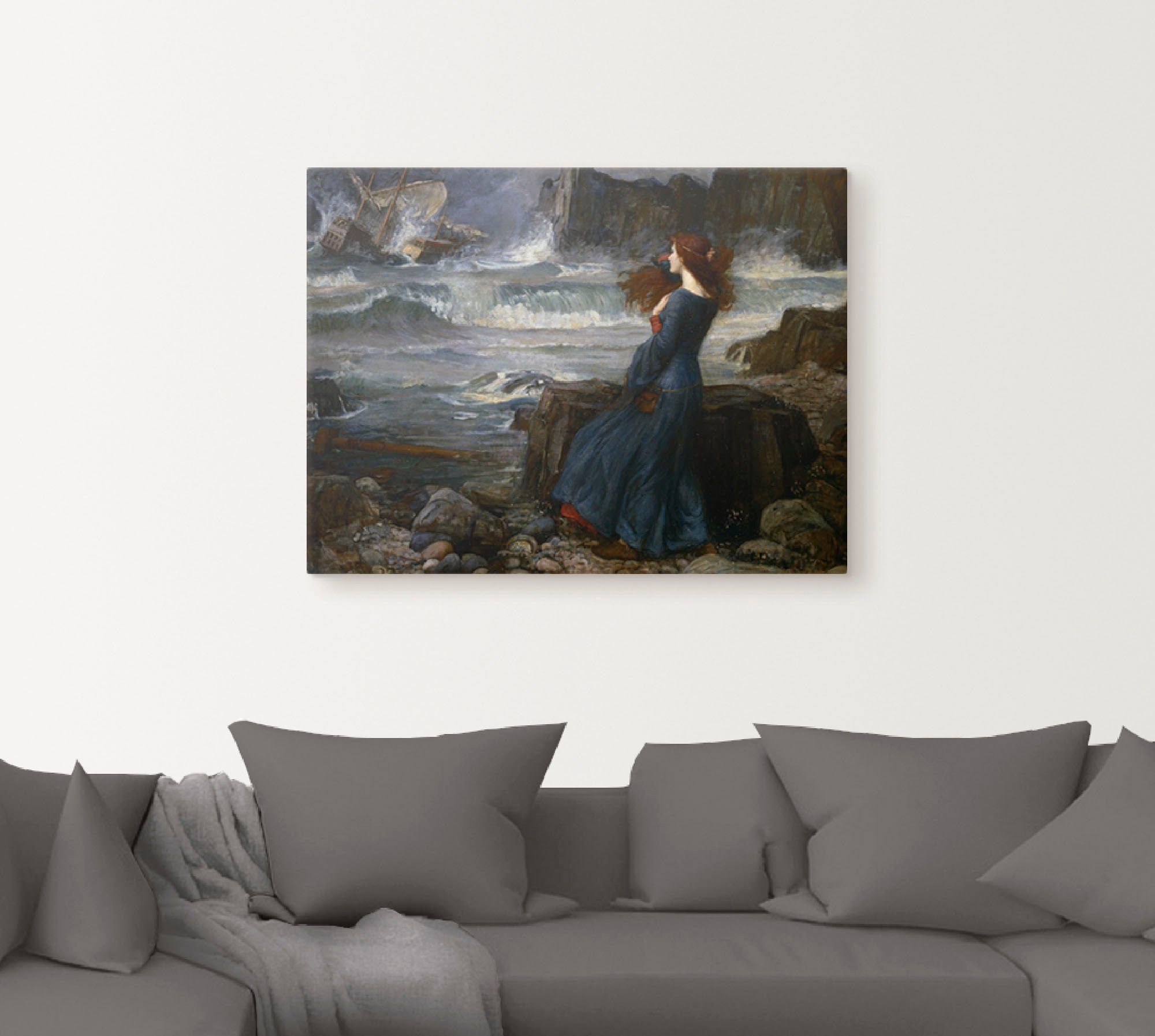 Artland Leinwandbild Der Sturm I, Frau (1 St), auf Holzrahmen gespannt