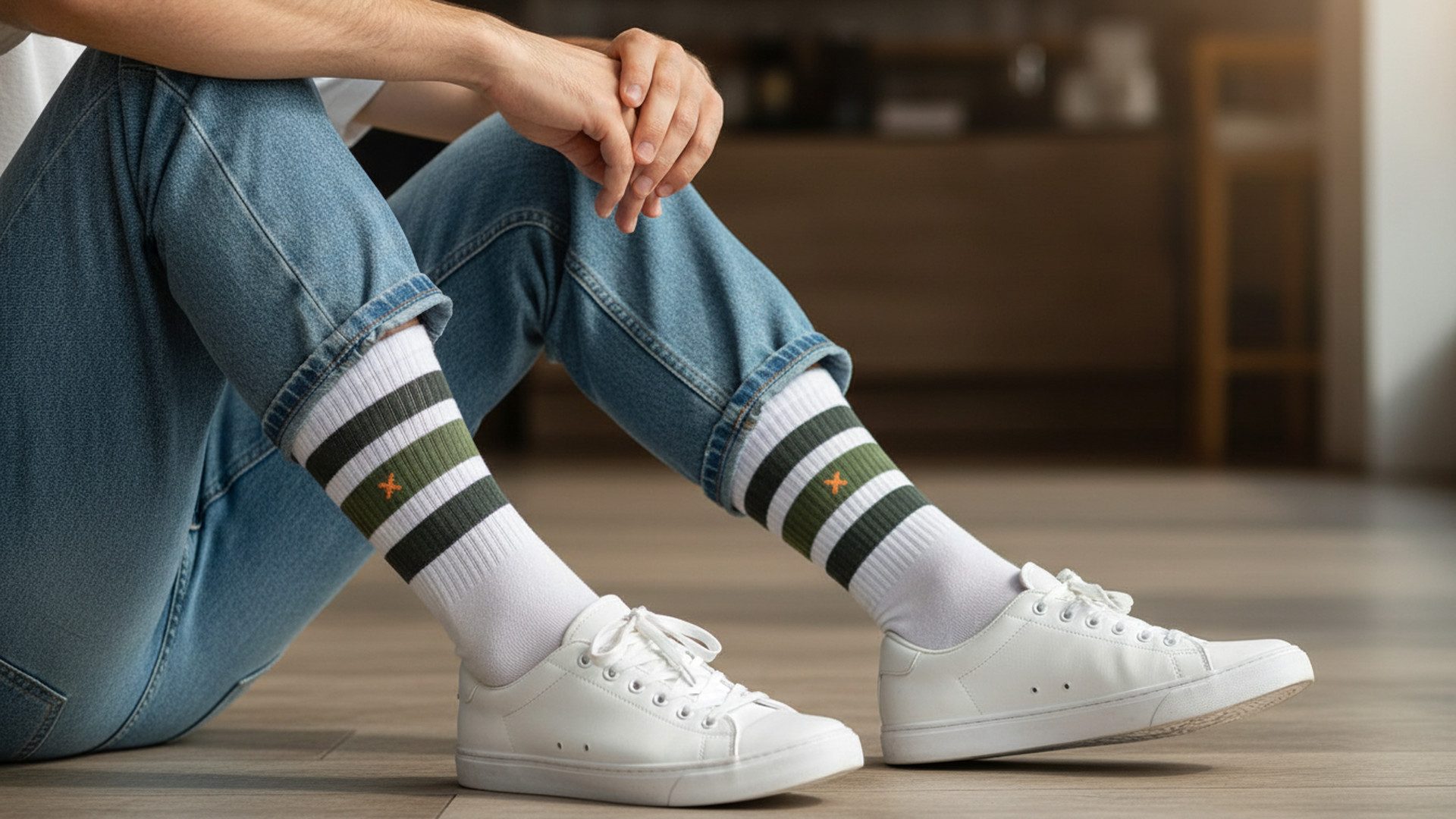 LK Trend & Style Socken Gestreifte Baumwollsocken von Soxs.Co für Herren (1-Paar, Einheitsgröße 42 - 46) stylische Socken mit Streifen