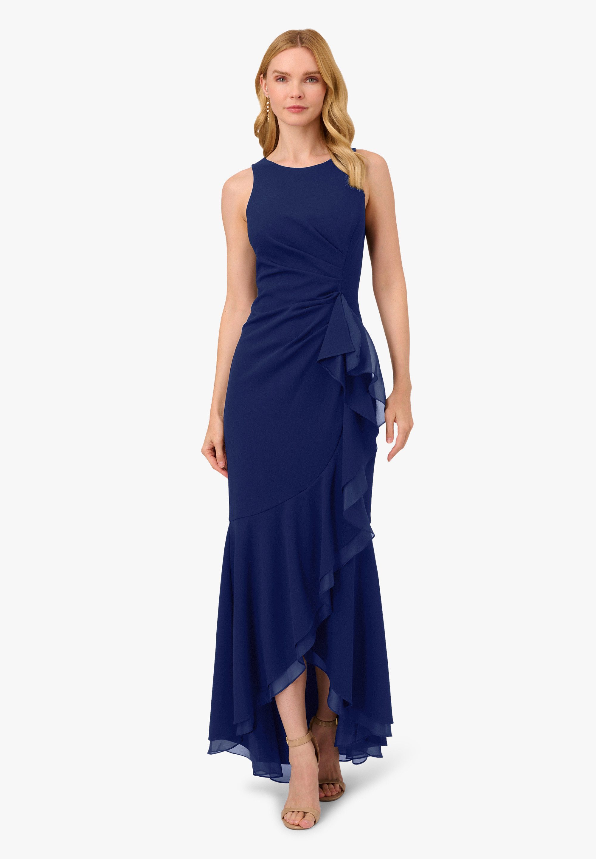 Adrianna Papell Abendkleid Ruffle Crepe Halter günstig online kaufen