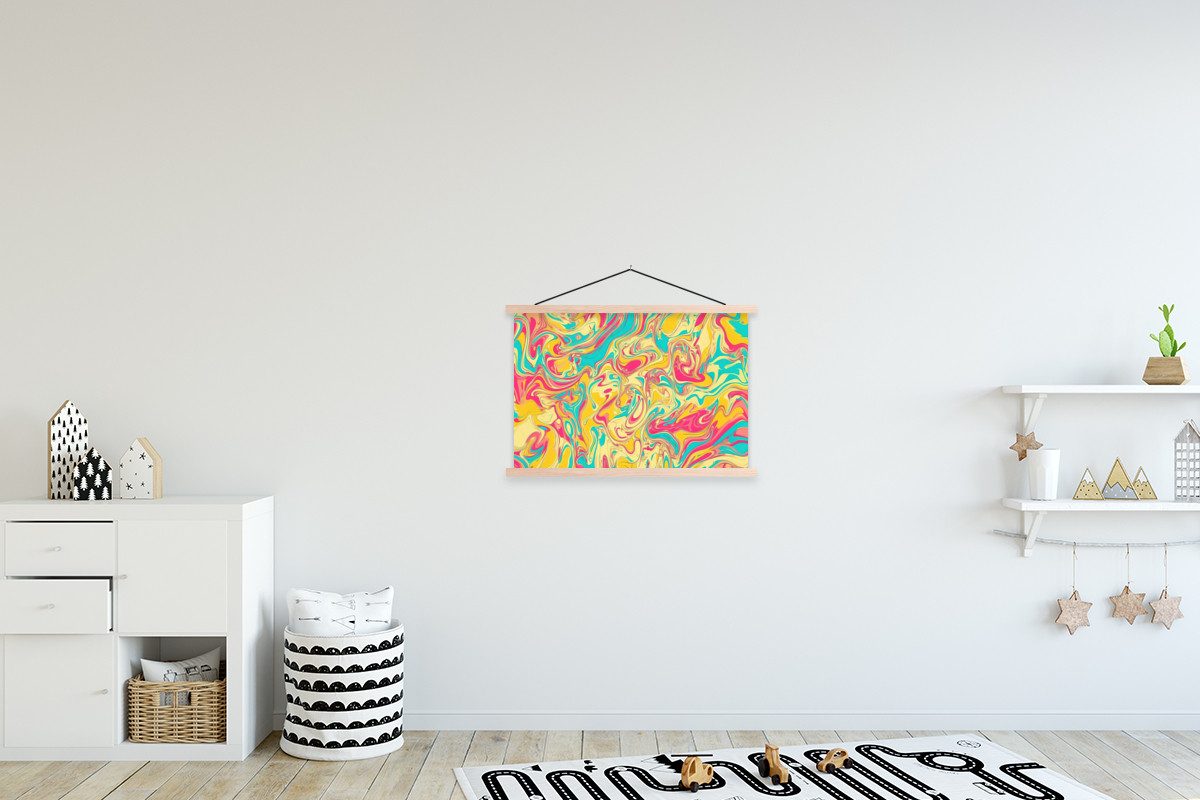 MuchoWow Poster Gelb - Rosa - günstig online kaufen