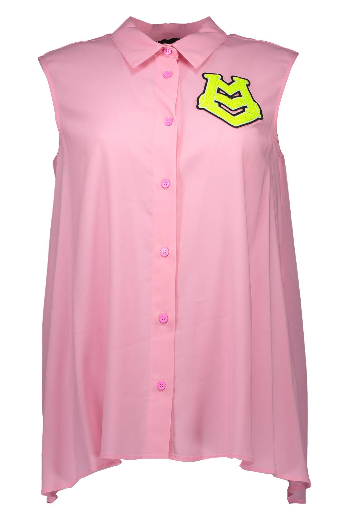 LOVE MOSCHINO Blusenshirt Stylische Rosa Damenbluse mit italienischem Kragen