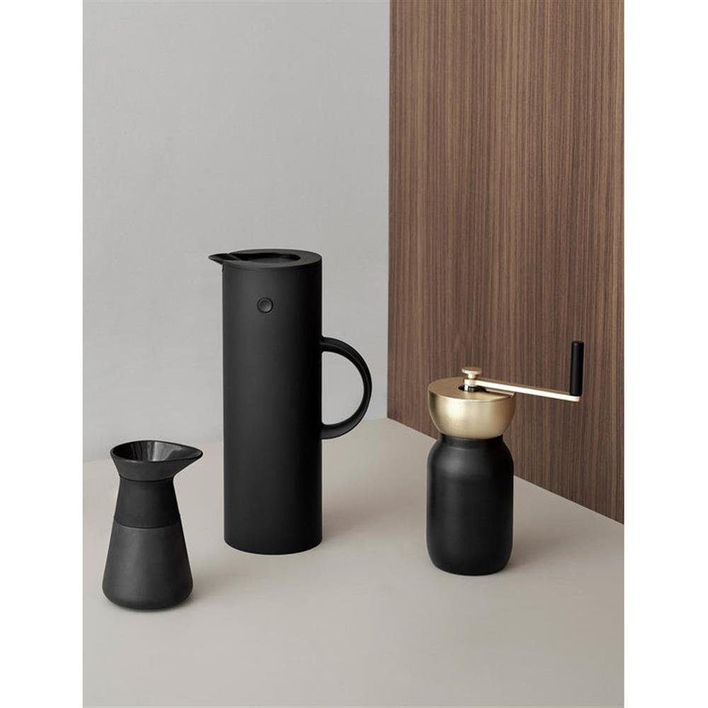 Stelton Isolierkanne EM77, 1 l, mit Glaseinsatz, Kippverschluss und Schraubdeckel