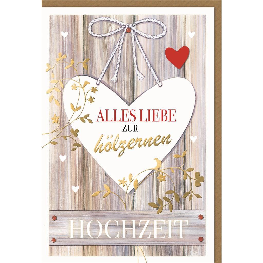 Verlag Dominique Grußkarten Hochzeitstag 5. Hochzeitstag