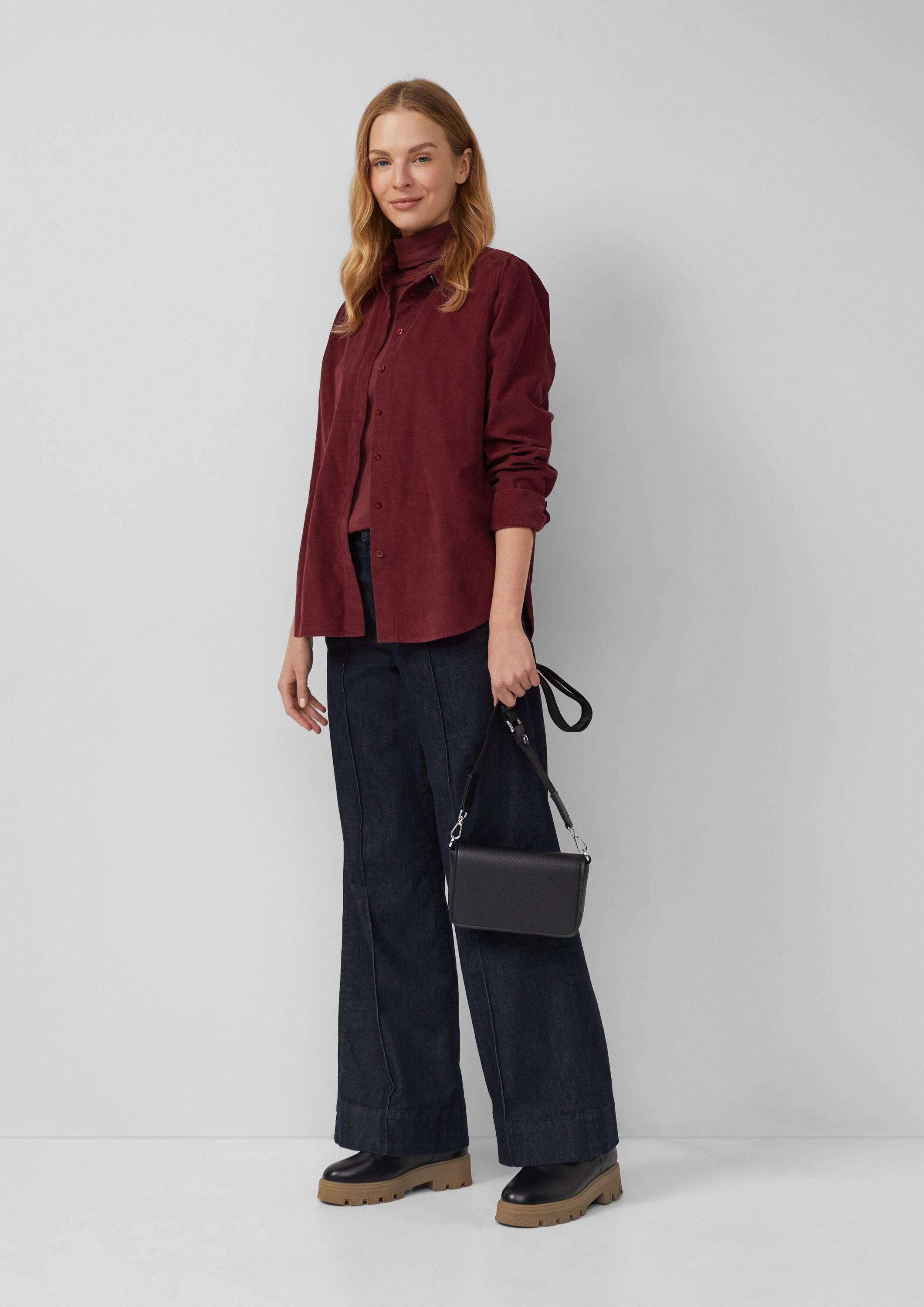 s.Oliver Umhängetasche Tasche, Crossbody-Bag aus Lederimitat mit Überschlag und Logo-Schulterriemen