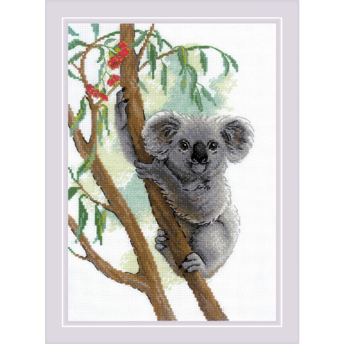 Riolis Kreativset Riolis Kreuzstich Set "Süsser Koala", Zählmuster, 21x30cm, (embroidery kit by Marussia)