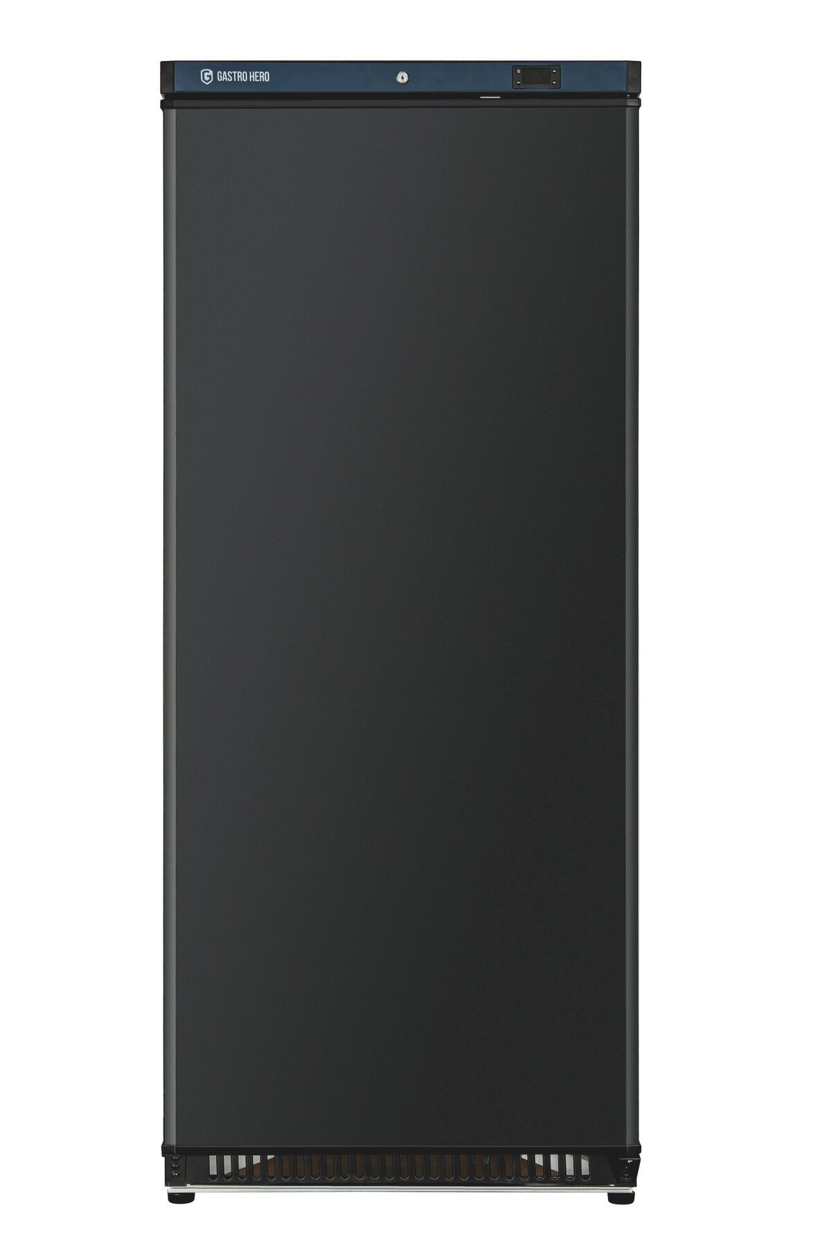 GastroHero Gefrierschrank Lagertiefkühlschrank ECO 600 Schwarz 562 Liter Umluftkühlung LTSE600B, 190 cm hoch, 77.5 cm breit, schwarzes Gehäuse für moderne Profiküchen und Verkaufsräume