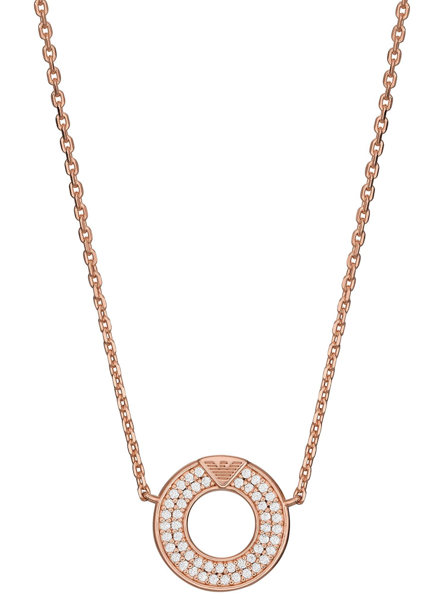 Emporio Armani Collier Emporio Armani Damen-Kette 925er Silber Glasstein
