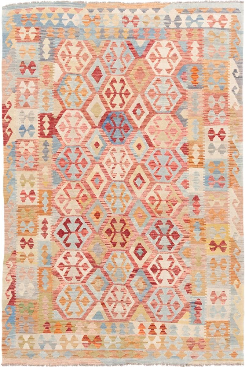 Orientteppich Kelim Afghan 197x285 Handgewebter Orientteppich, Nain Trading, rechteckig, Höhe: 3 mm