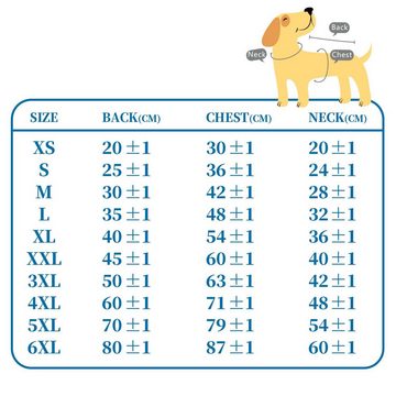 nobleza Hundemantel 3-Teilig Hundejacke Buchstabendruck mit reflektierender Streifen