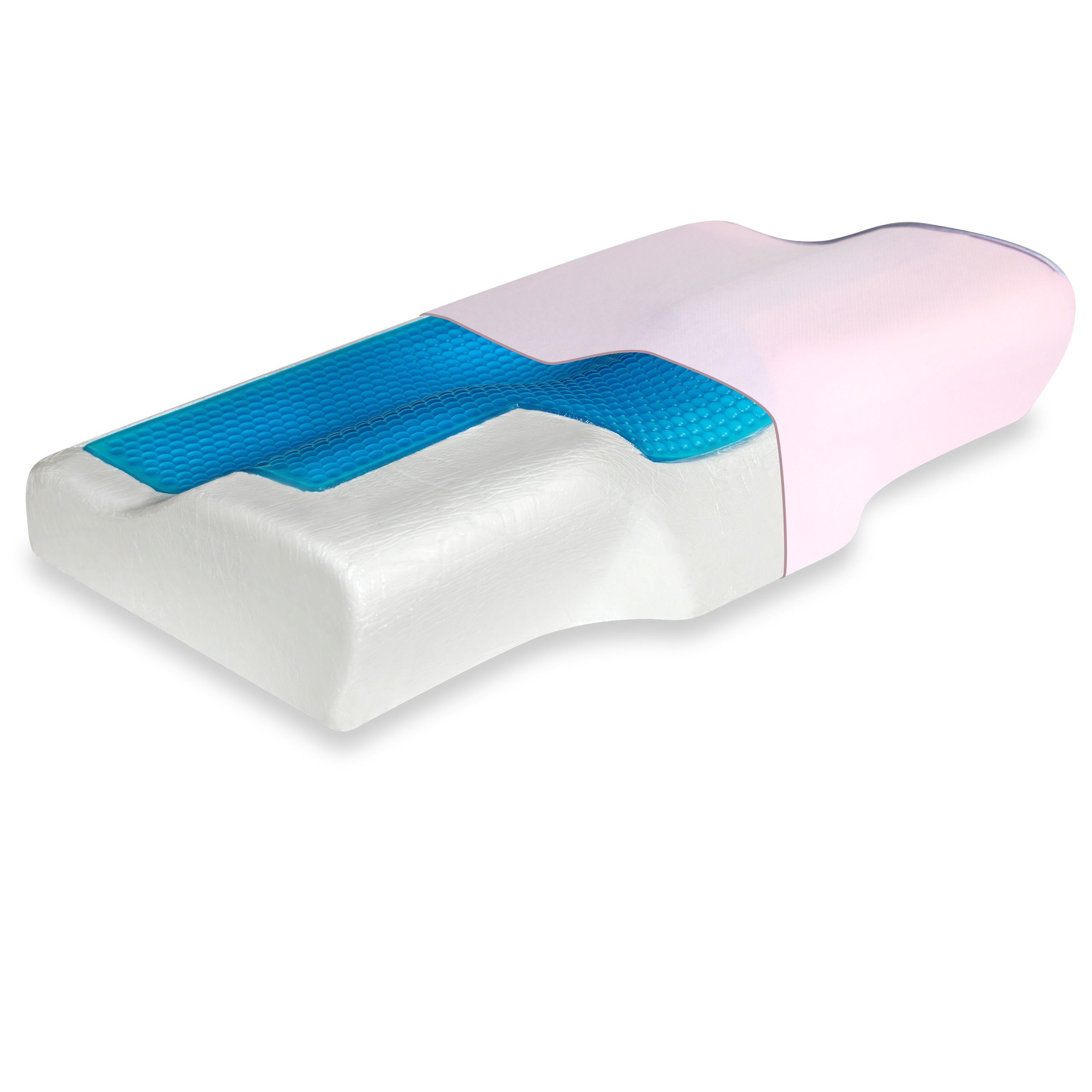 Vitabo Nackenkissen Kopfkissen mit Gel-Auflage, ergonomisch, günstig online kaufen