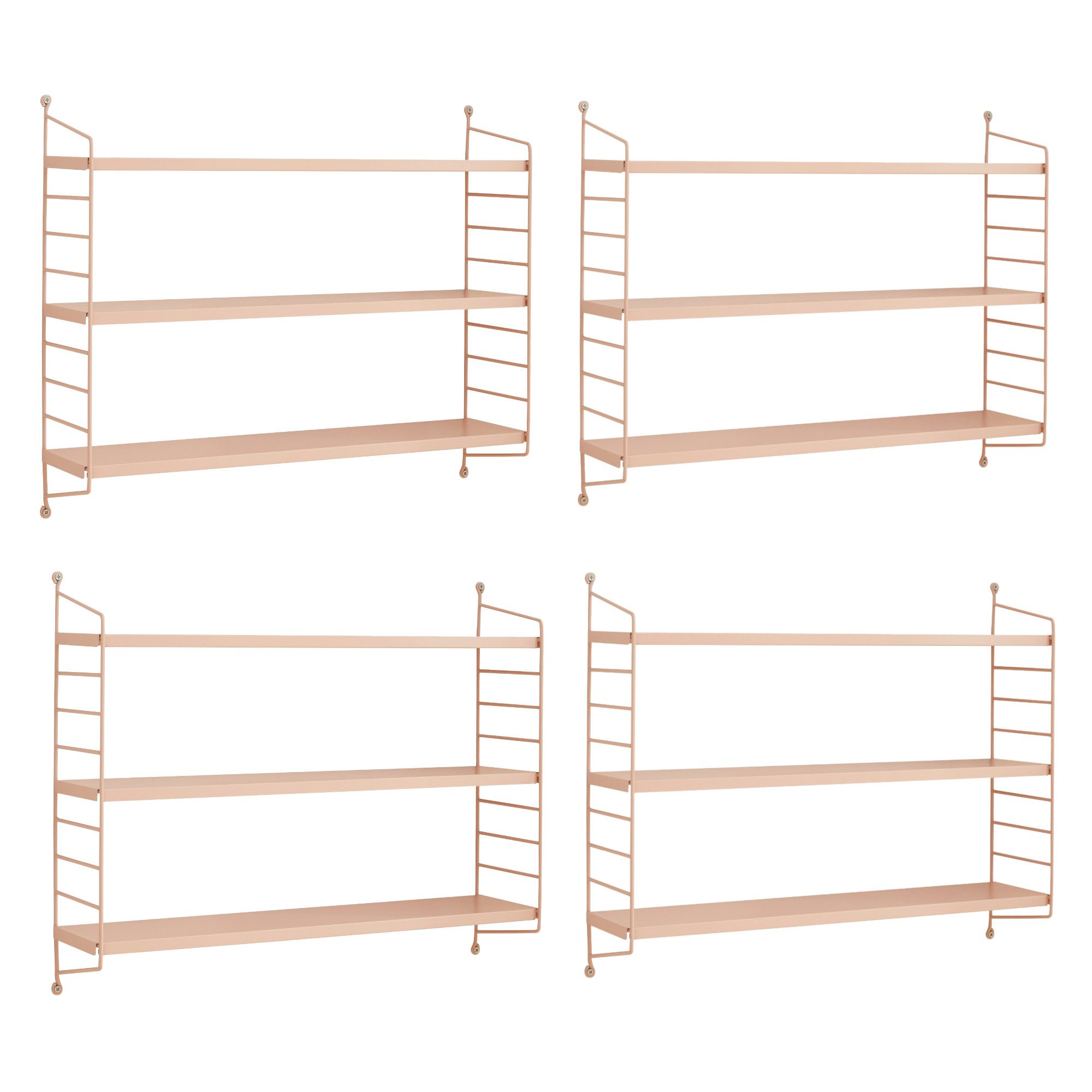 en.casa Wandregal, 4-tlg., »Strängnäs« Peachy Beige günstig online kaufen
