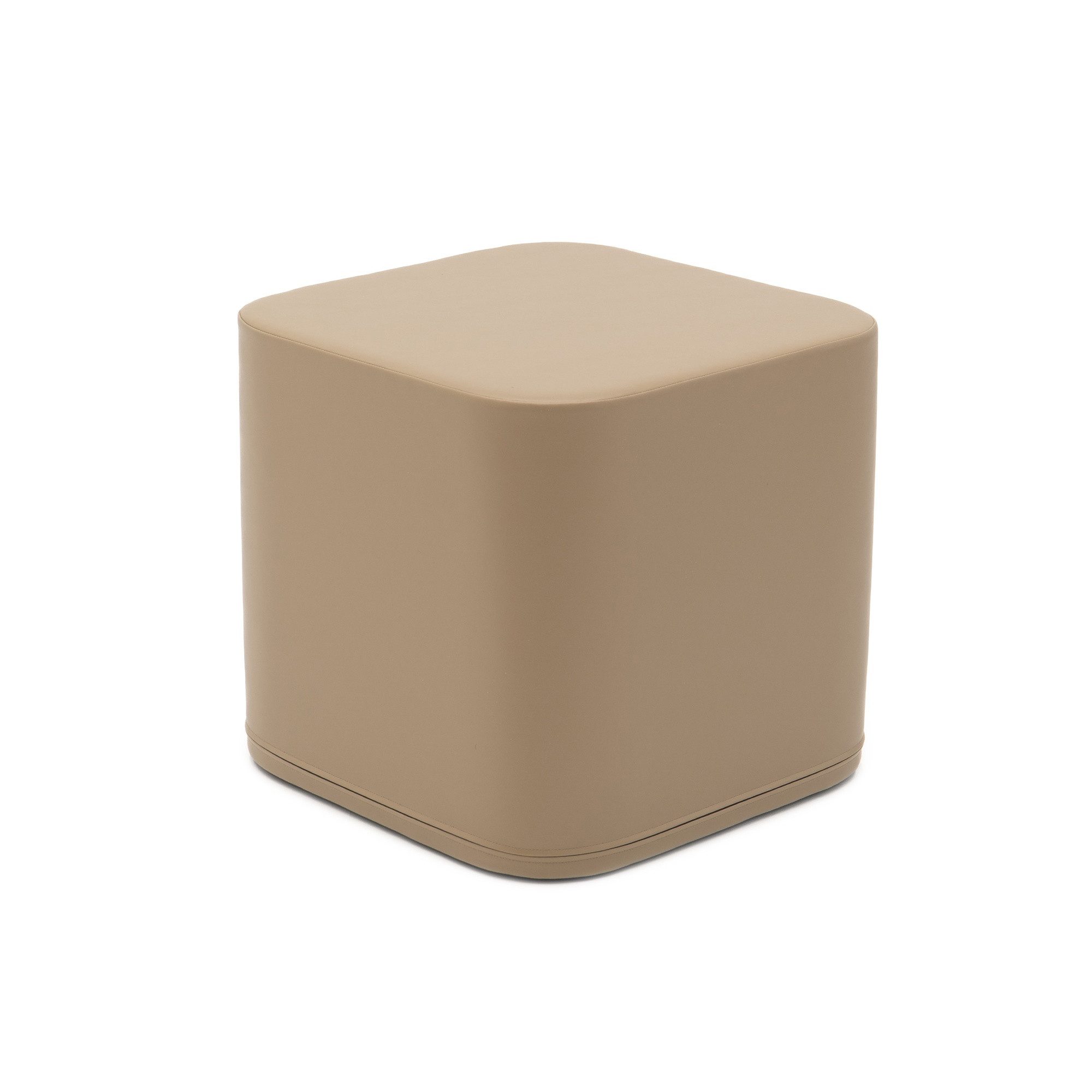 IGLUSoftplay Cube L Softbaustein Grey Beige Soft Play Möbel für Kinderzimmer Spielbauklötze, modernes Design, vielseitig nutzbar, zum Sitzen und Spielen