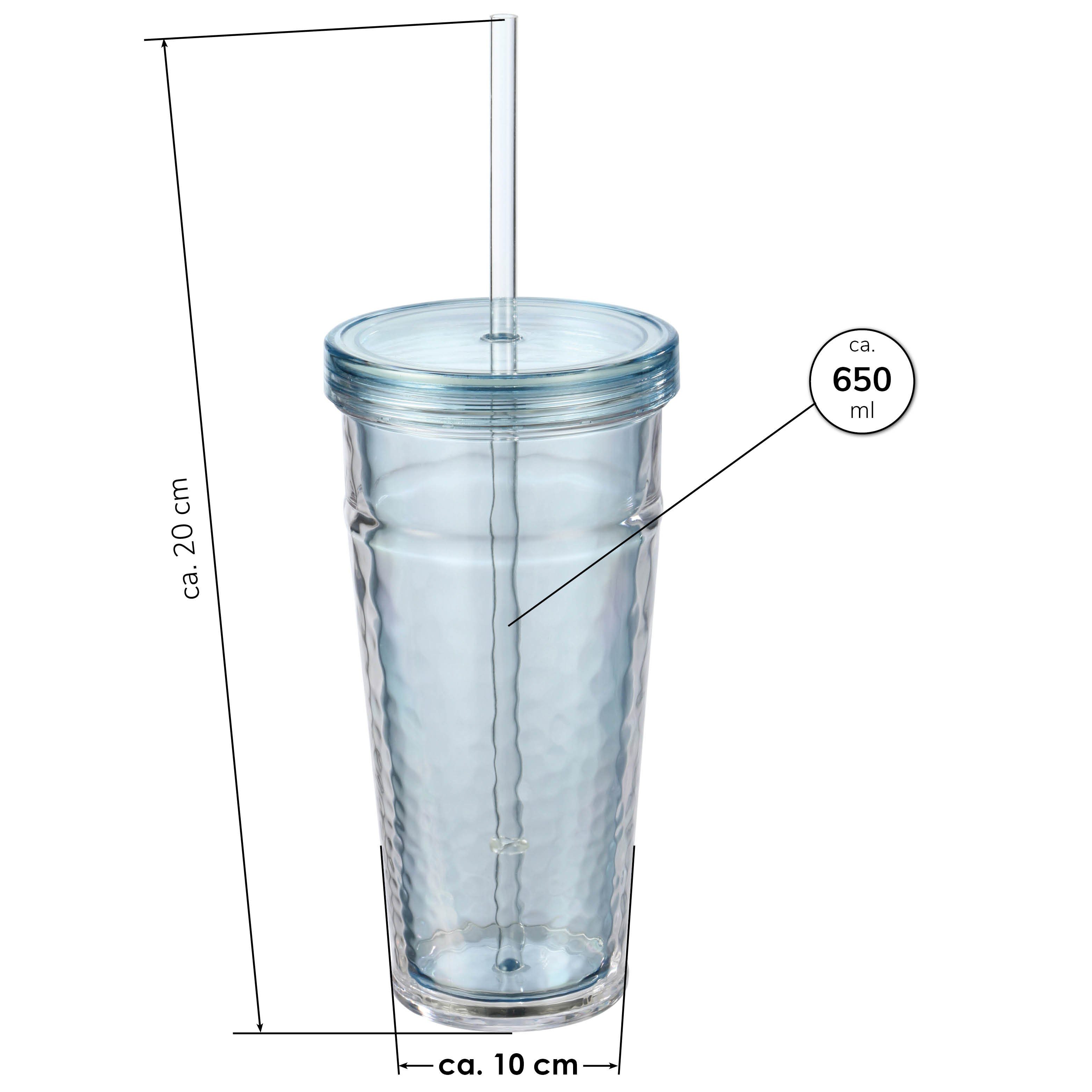bremermann Thermobecher bremermann BPA-frei, Inhalt, ml 650 Kunststoff, integriertem Trinkhalm, Trinkhalm mit integriertem Thermobecher mit